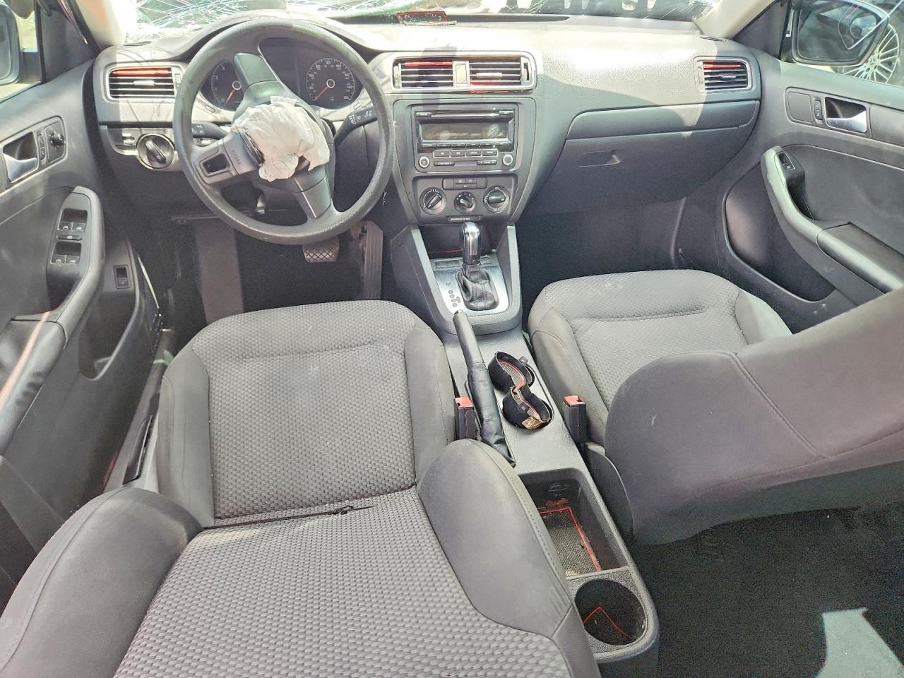2013 Volkswagen Jetta Base Black vin: 3VW2K7AJXDM217445