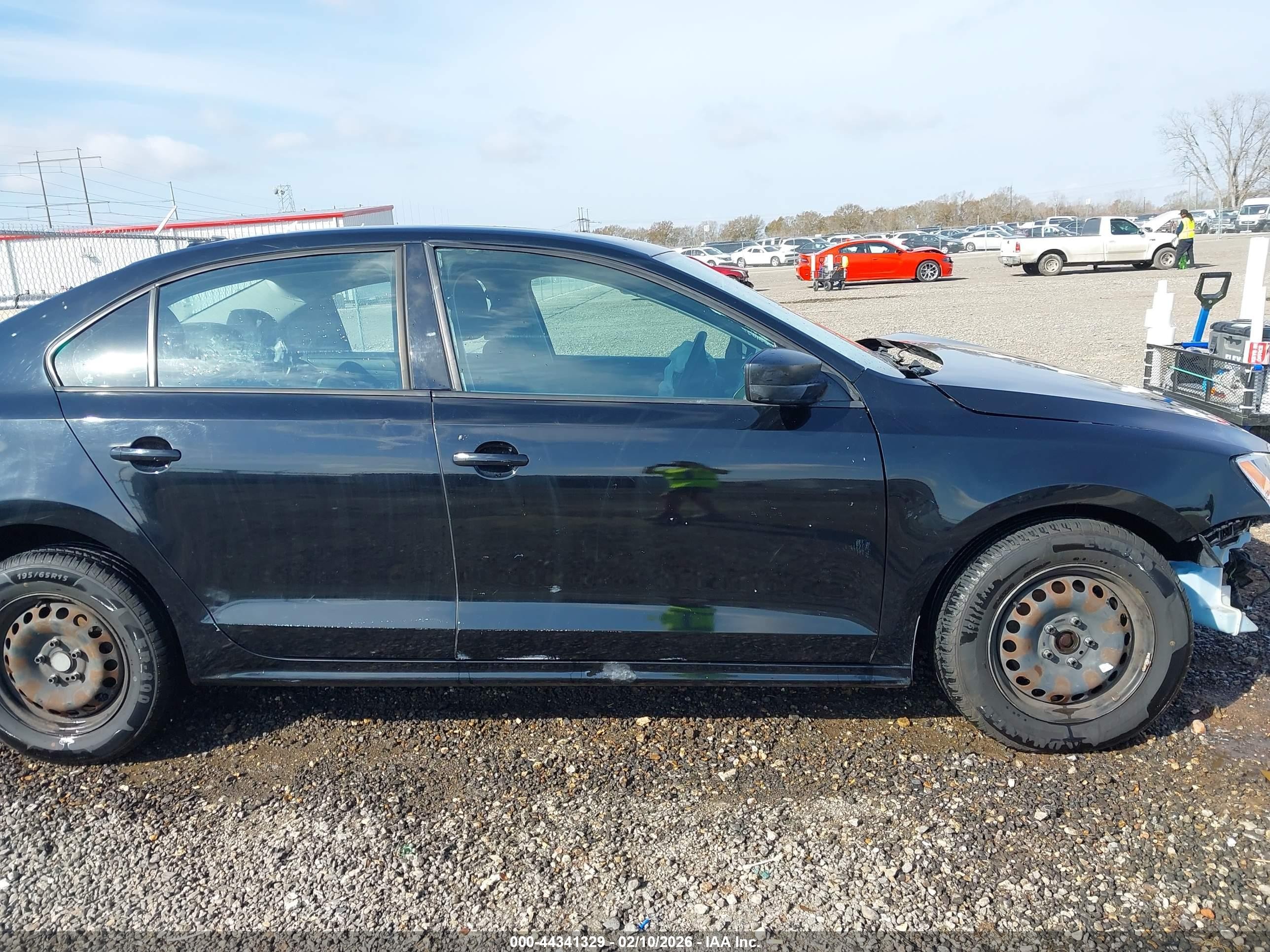 2013 Volkswagen Jetta 2.0l S Black vin: 3VW2K7AJXDM357074