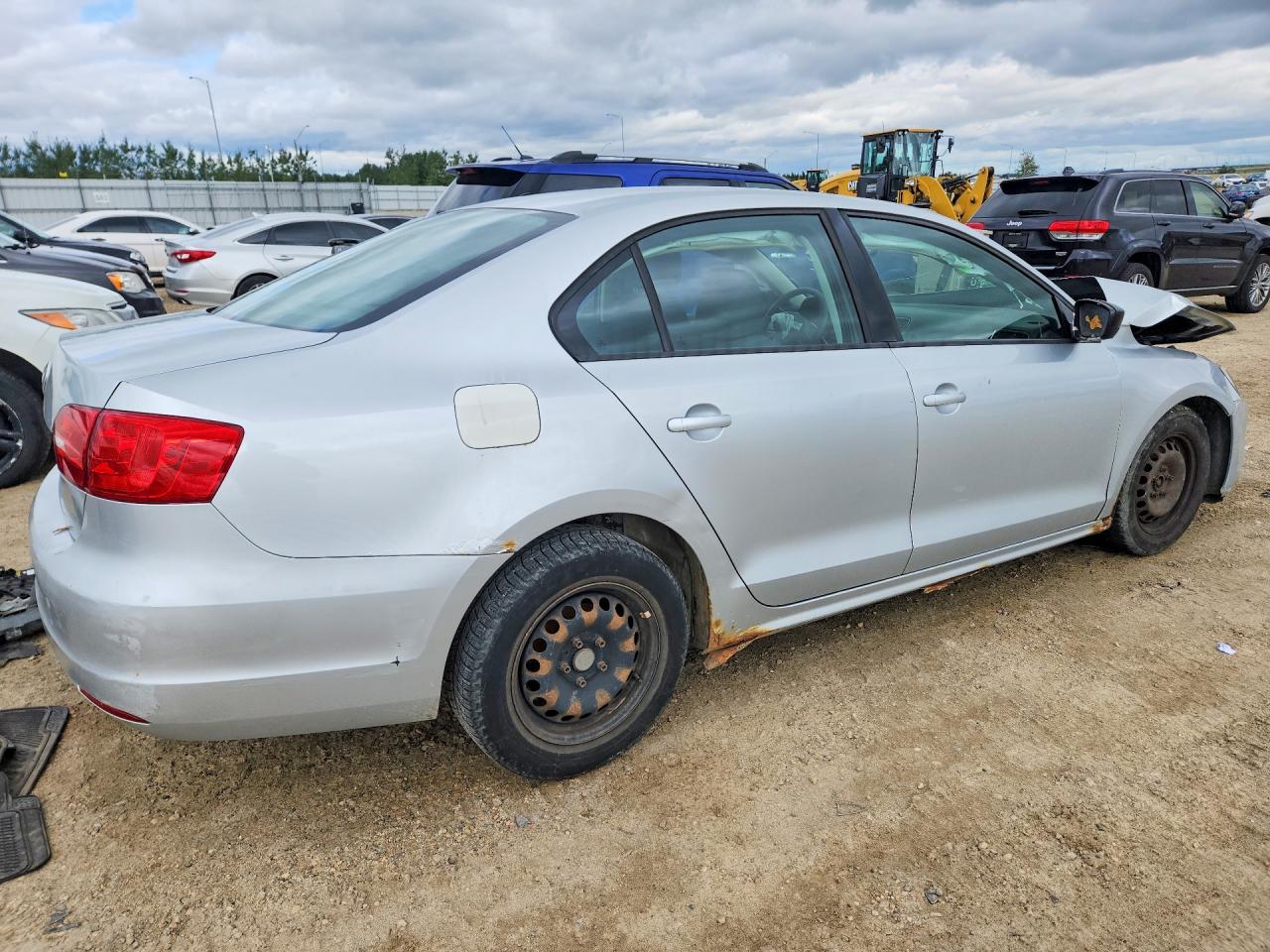 2013 Volkswagen Jetta Base Silver vin: 3VW2K7AJXDM426636