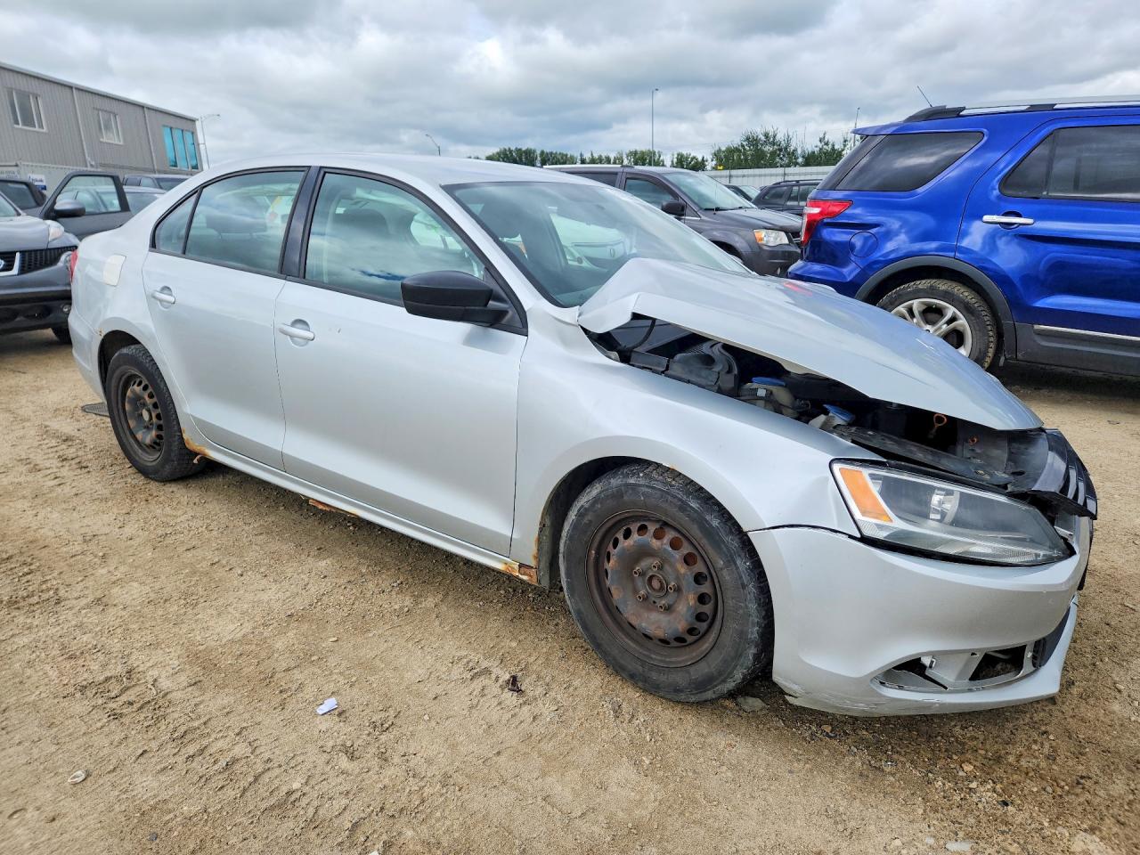 2013 Volkswagen Jetta Base Silver vin: 3VW2K7AJXDM426636