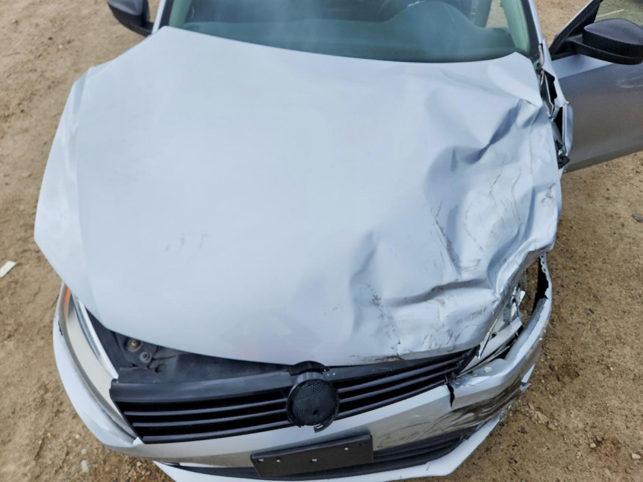 2013 Volkswagen Jetta Base Silver vin: 3VW2K7AJXDM426636