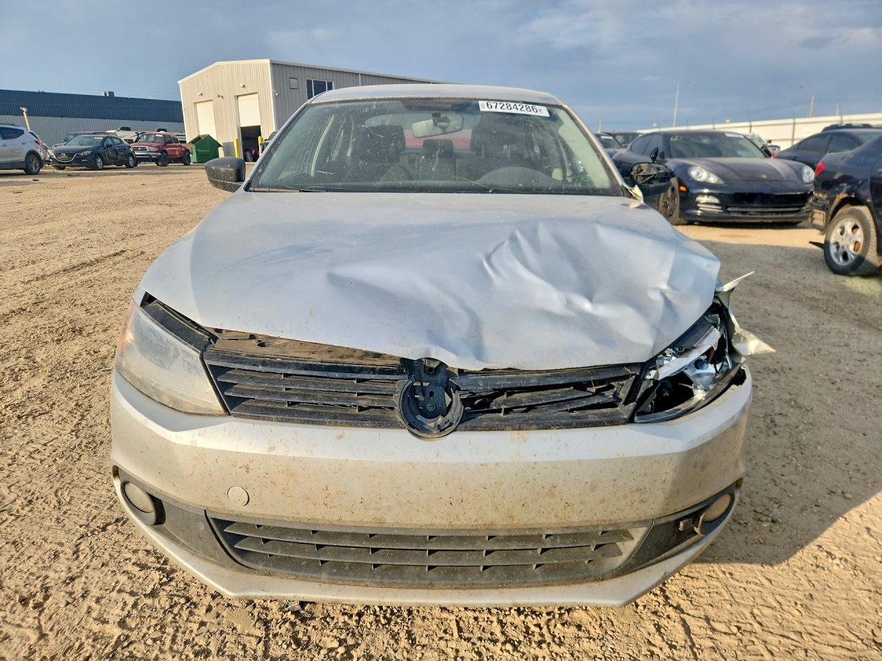2013 Volkswagen Jetta Base Gray vin: 3VW2K7AJXDM447888