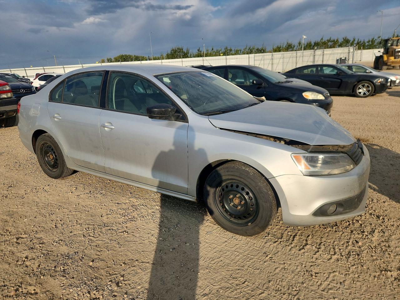 2013 Volkswagen Jetta Base Gray vin: 3VW2K7AJXDM447888