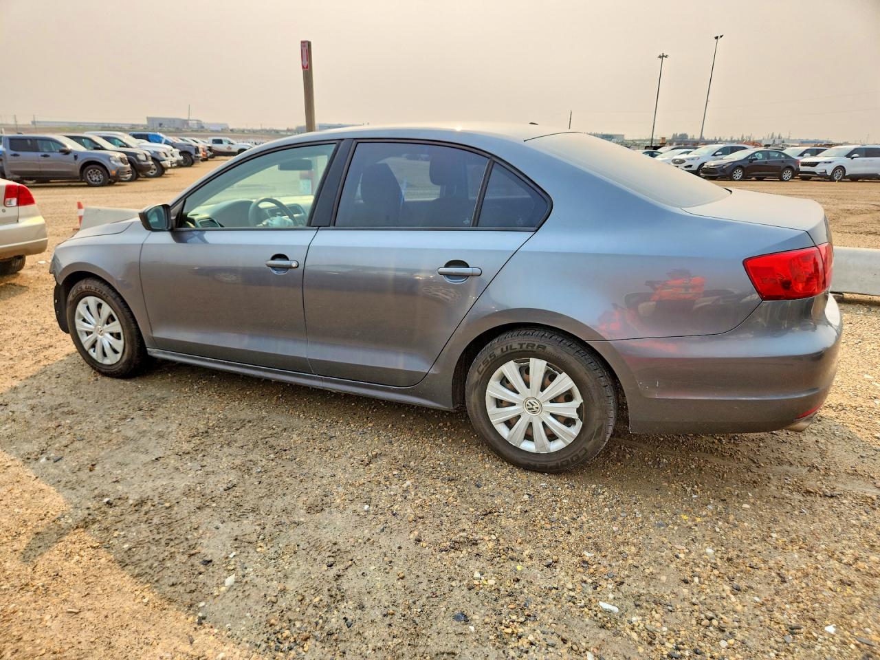 2013 Volkswagen Jetta Base Gray vin: 3VW2K7AJXDM449351