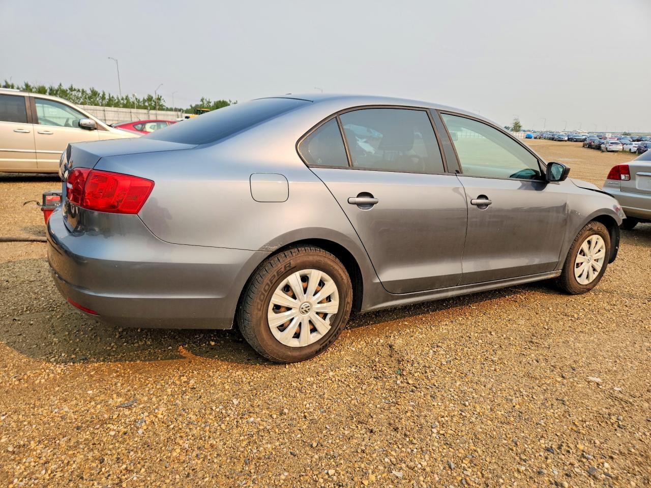 2013 Volkswagen Jetta Base Gray vin: 3VW2K7AJXDM449351