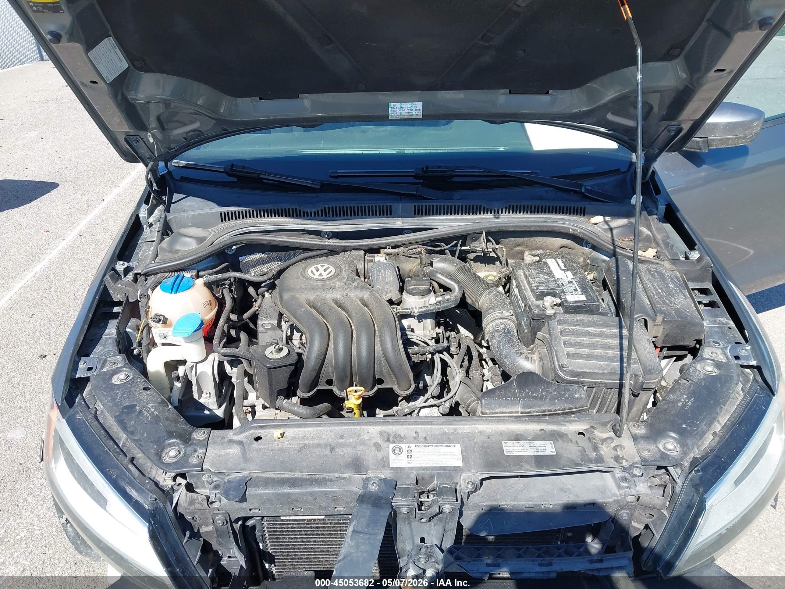 2014 Volkswagen Jetta 2.0l S Gray vin: 3VW2K7AJXEM217172