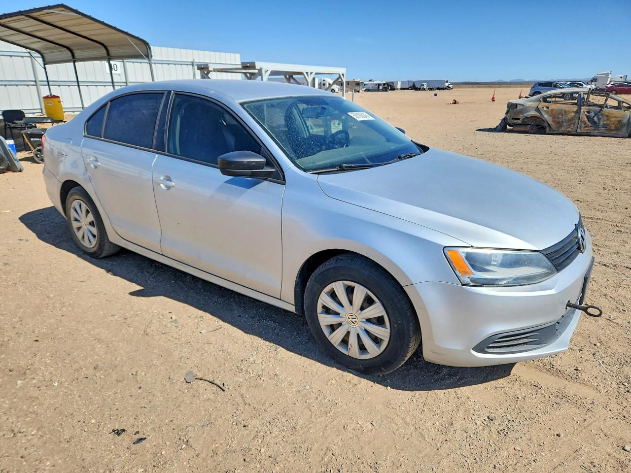2014 Volkswagen Jetta Base Silver vin: 3VW2K7AJXEM250849
