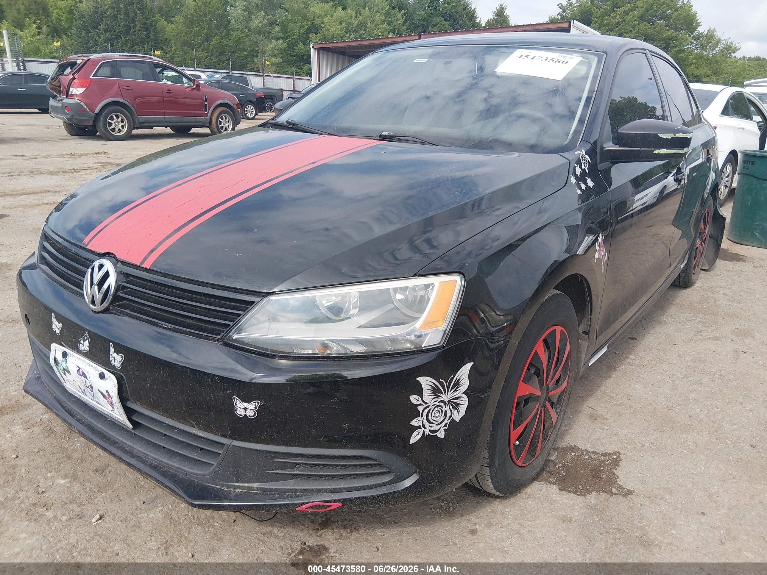 2014 Volkswagen Jetta 2.0l S Black vin: 3VW2K7AJXEM327848
