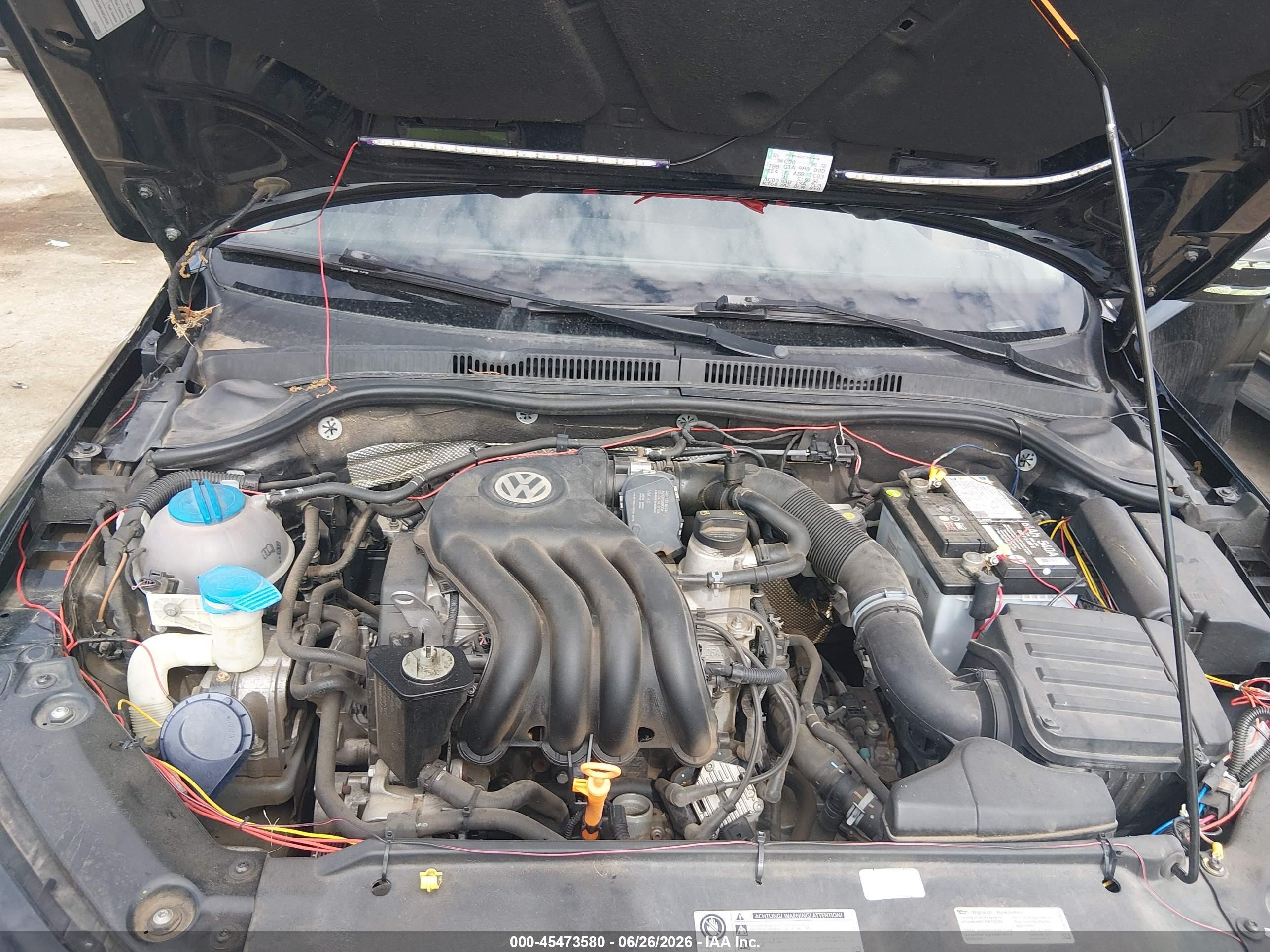 2014 Volkswagen Jetta 2.0l S Black vin: 3VW2K7AJXEM327848
