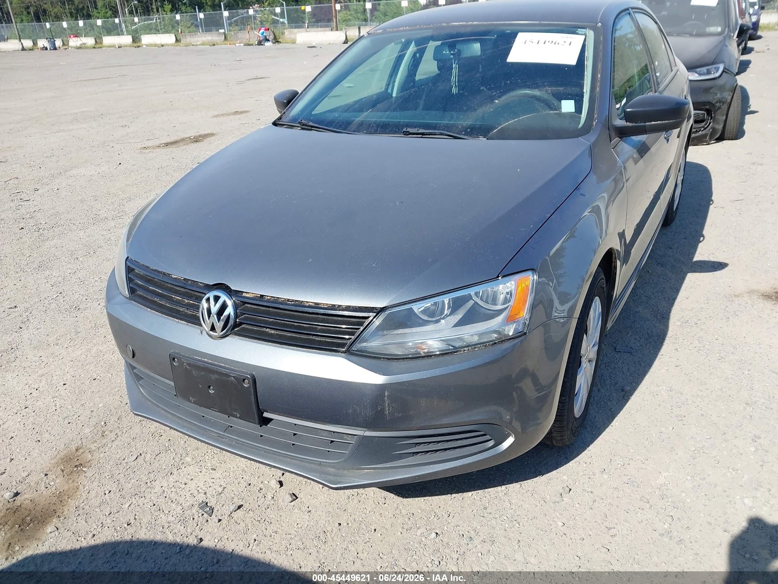 2014 Volkswagen Jetta 2.0l S Gray vin: 3VW2K7AJXEM354080