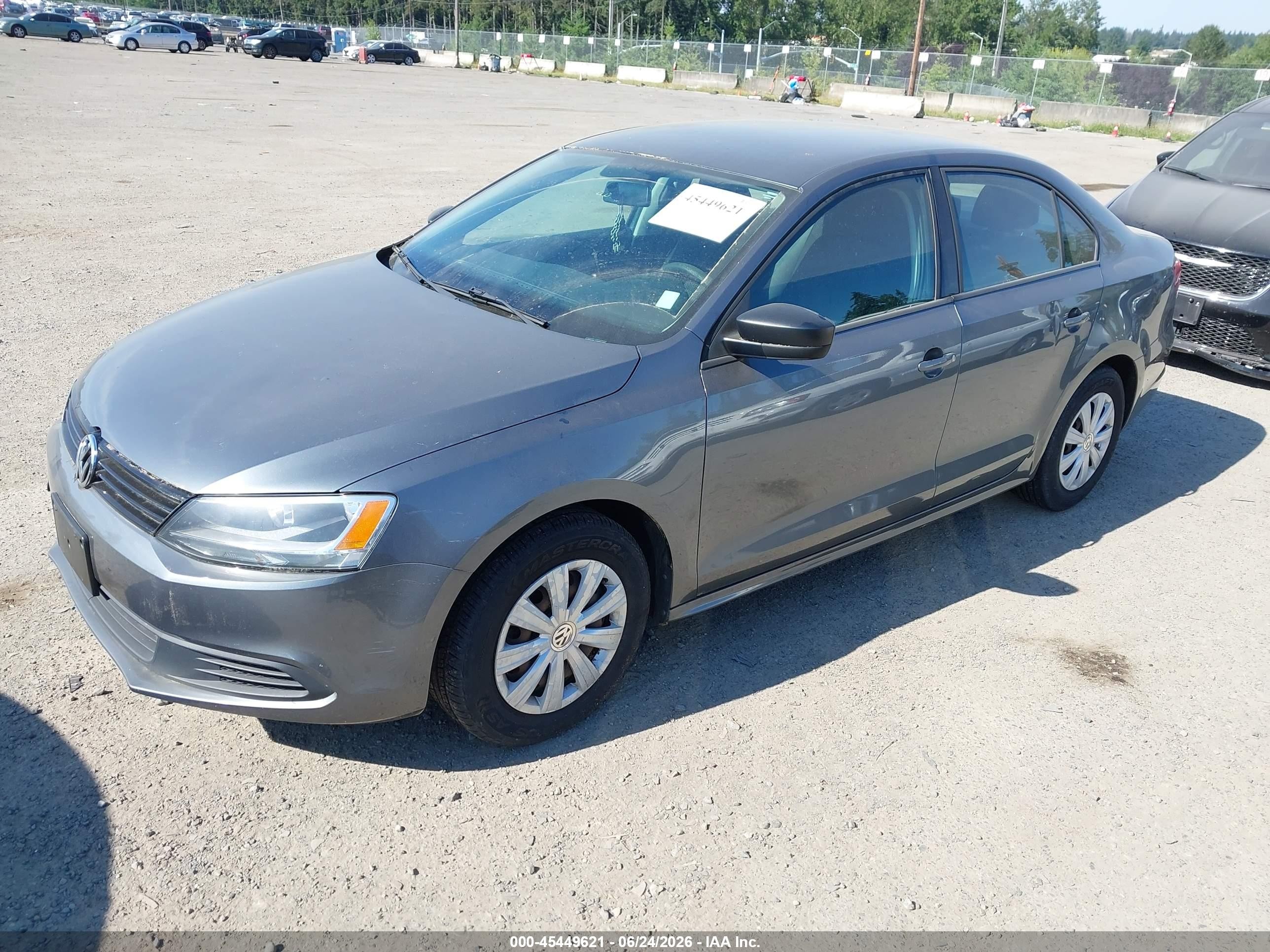 2014 Volkswagen Jetta 2.0l S Gray vin: 3VW2K7AJXEM354080