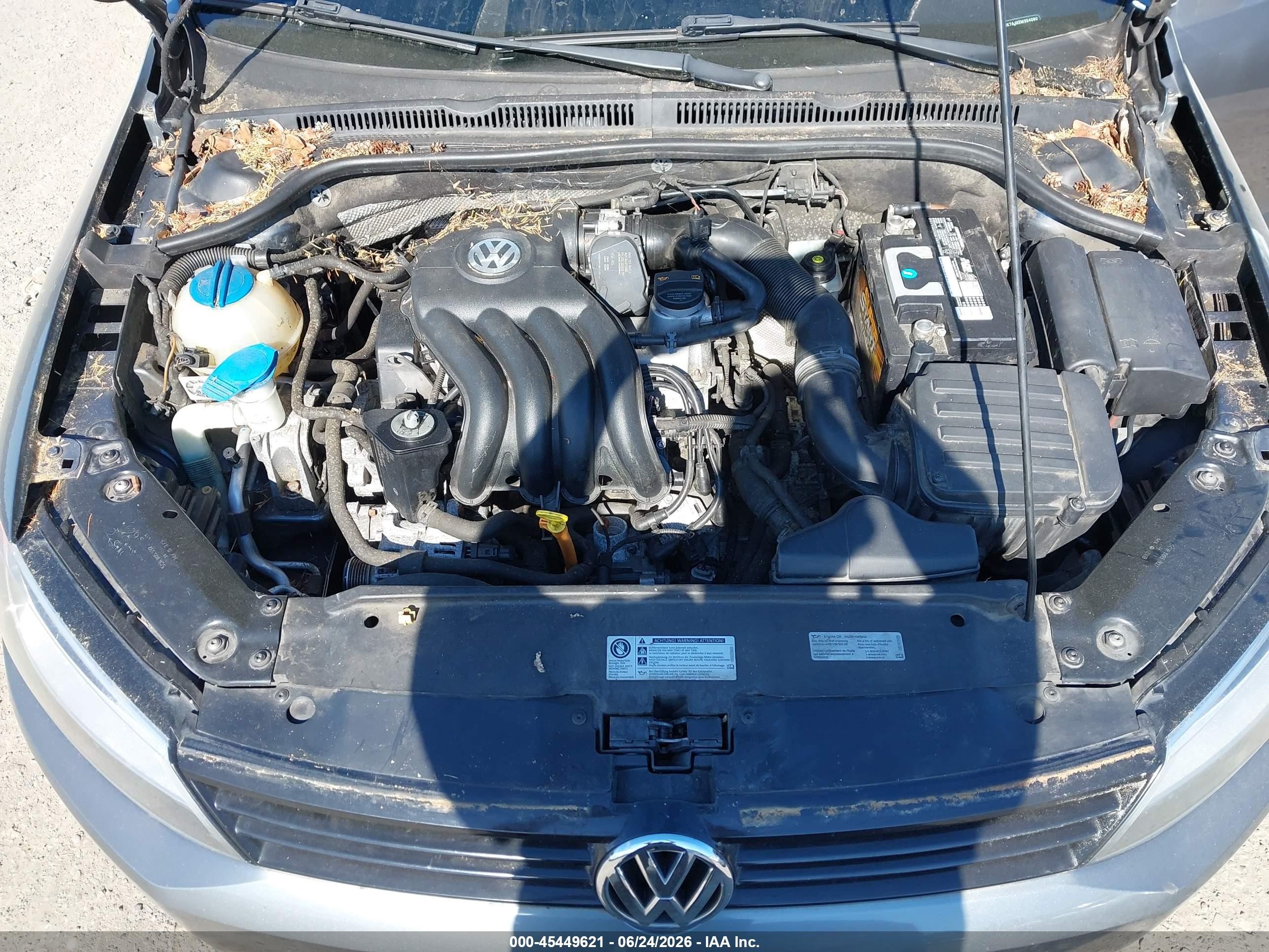2014 Volkswagen Jetta 2.0l S Gray vin: 3VW2K7AJXEM354080