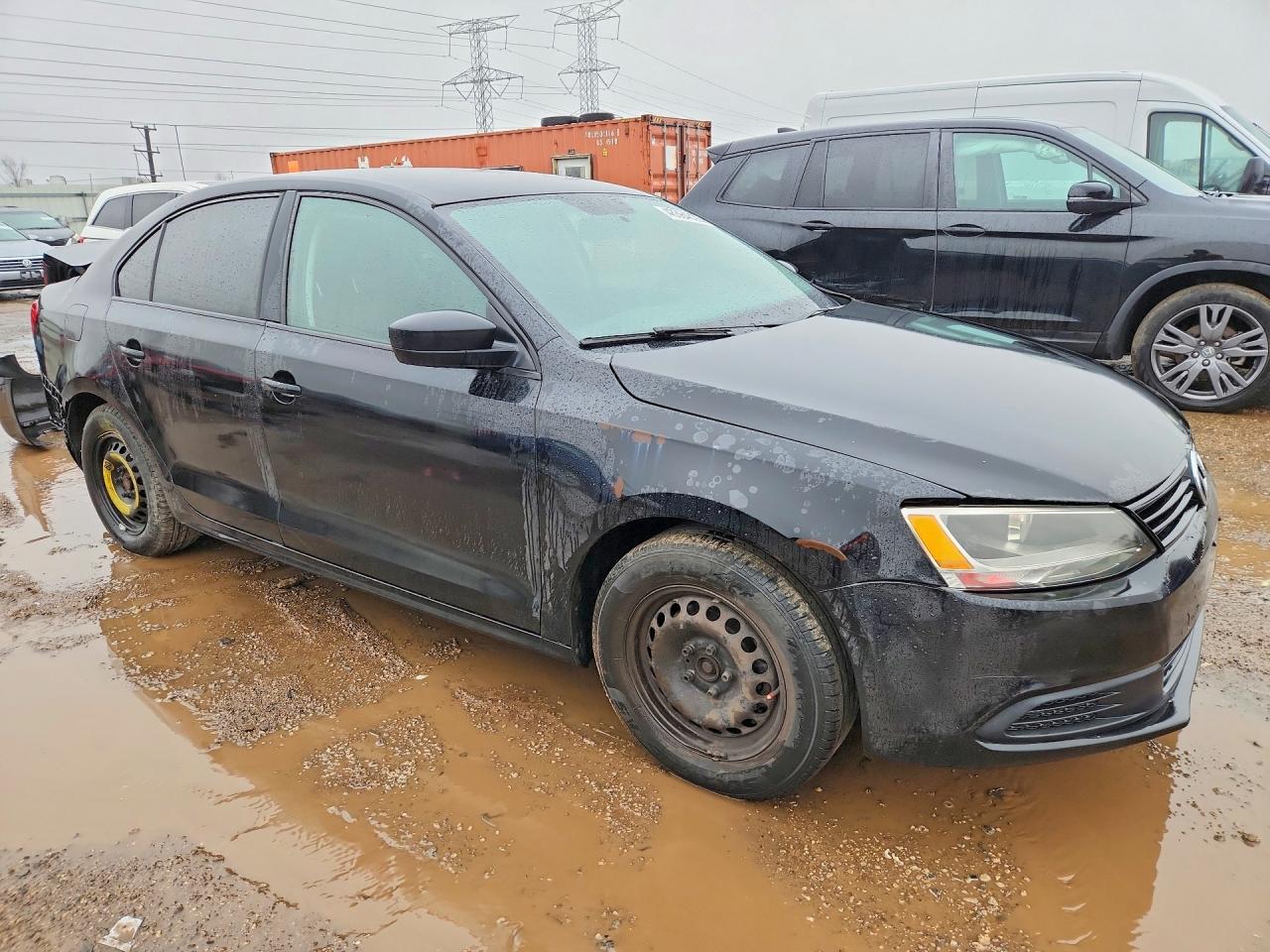 2014 Volkswagen Jetta Base Черный vin: 3VW2K7AJXEM380288