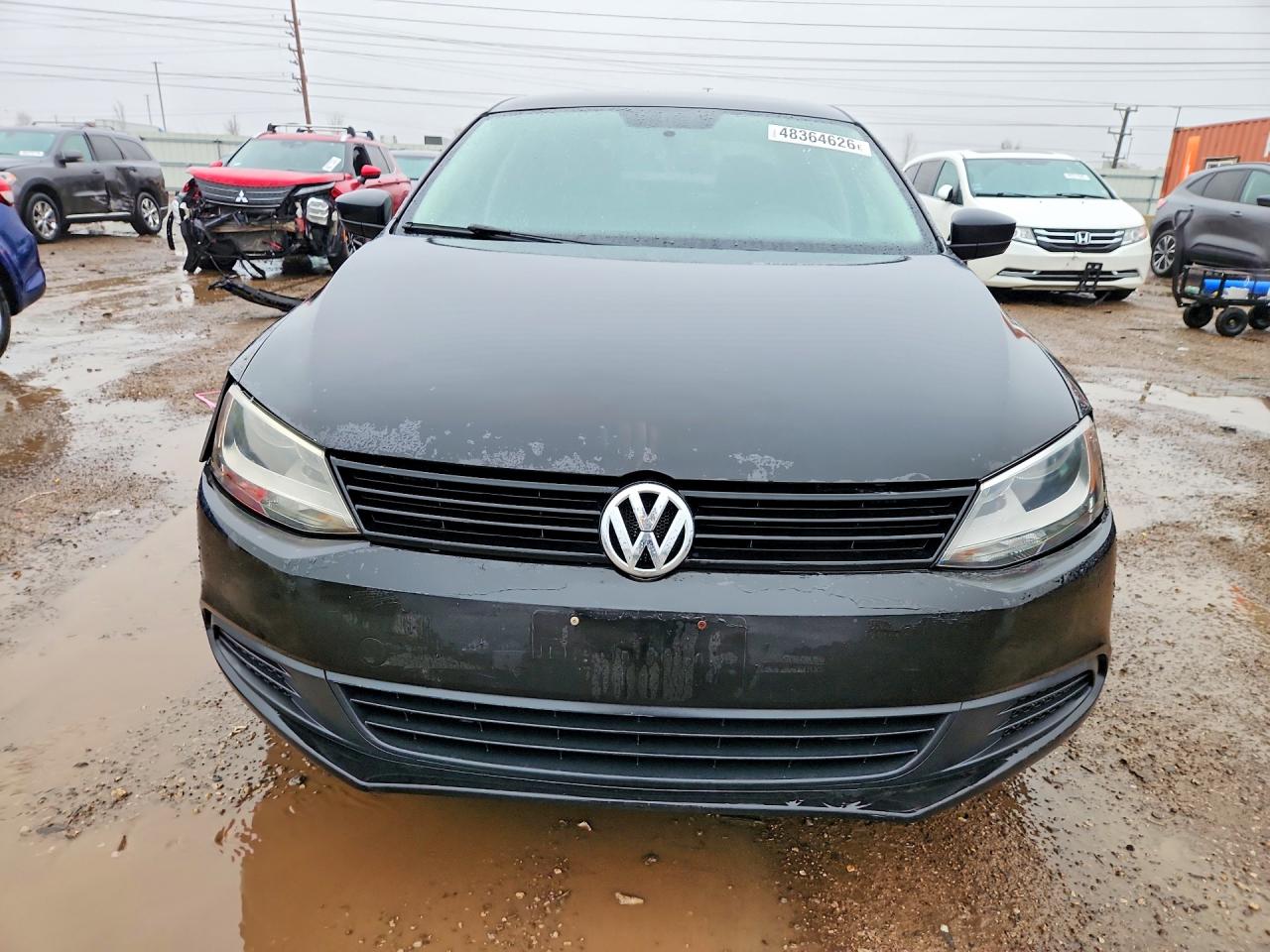 2014 Volkswagen Jetta Base Черный vin: 3VW2K7AJXEM380288