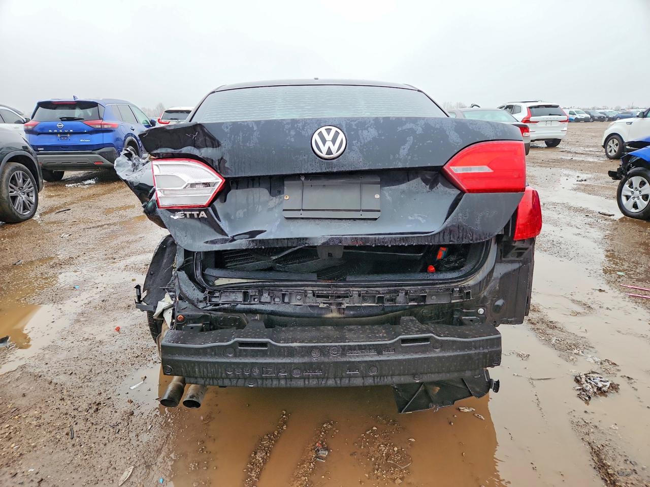 2014 Volkswagen Jetta Base Черный vin: 3VW2K7AJXEM380288