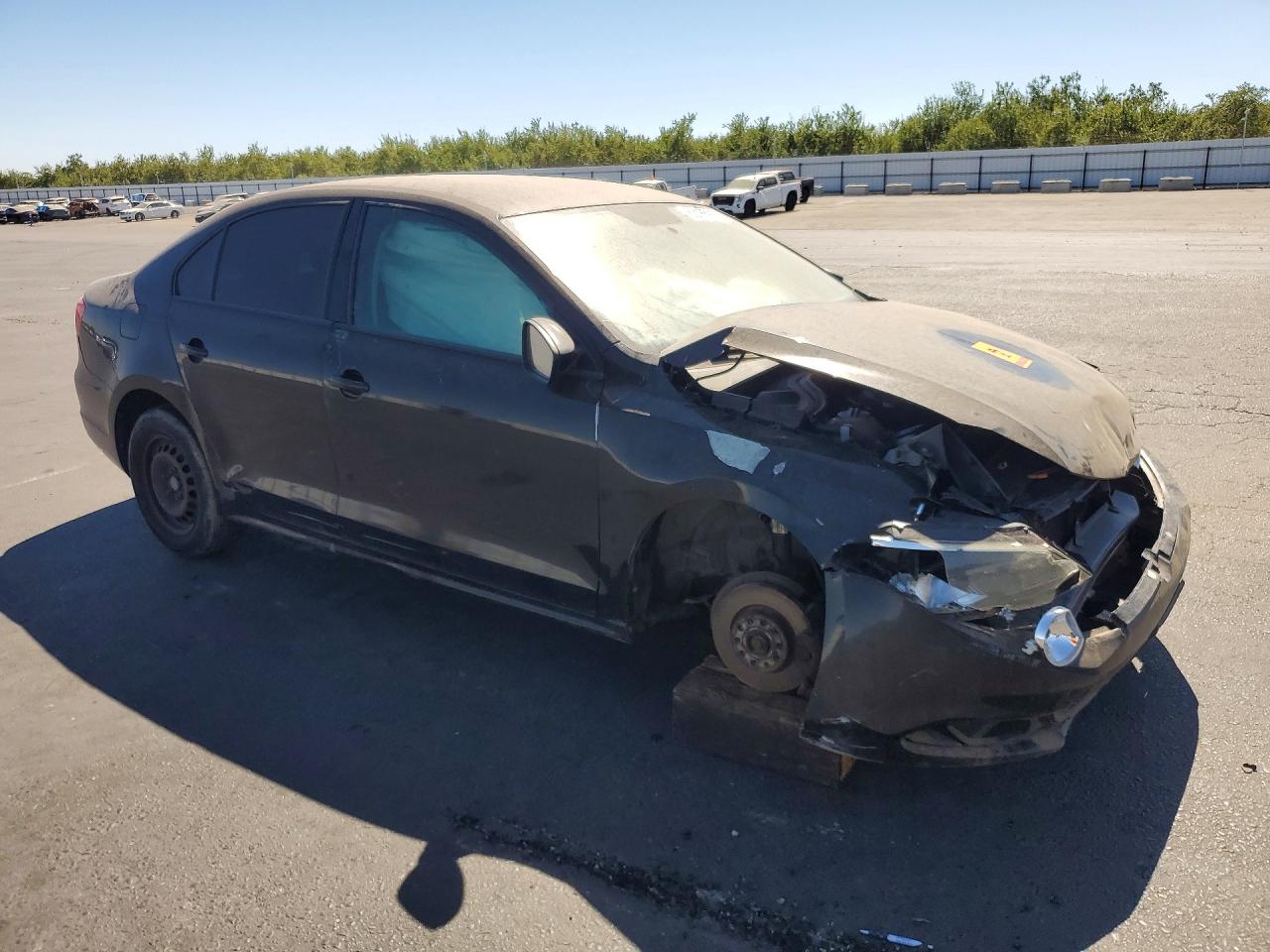2014 Volkswagen Jetta Base Black vin: 3VW2K7AJXEM393039