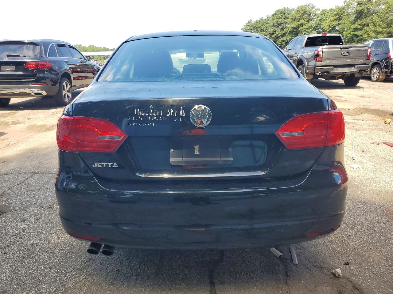 2014 Volkswagen Jetta Base Black vin: 3VW2K7AJXEM406095