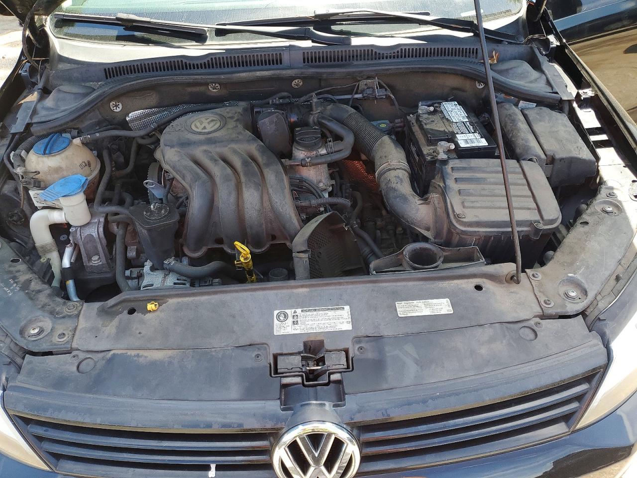 2014 Volkswagen Jetta Base Black vin: 3VW2K7AJXEM406095