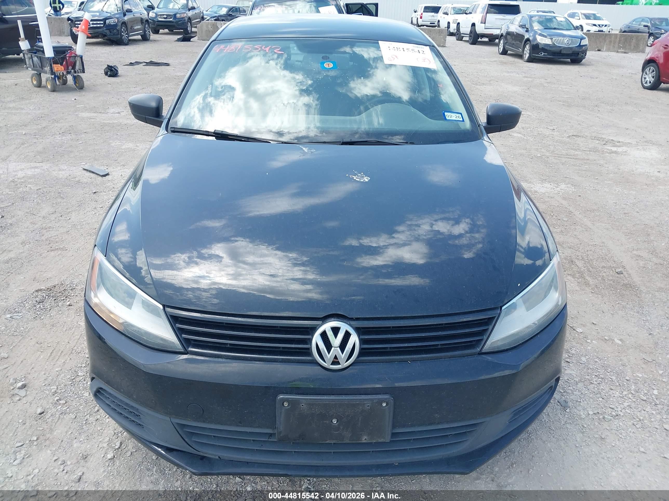 2014 Volkswagen Jetta 2.0l S Black vin: 3VW2K7AJXEM431836