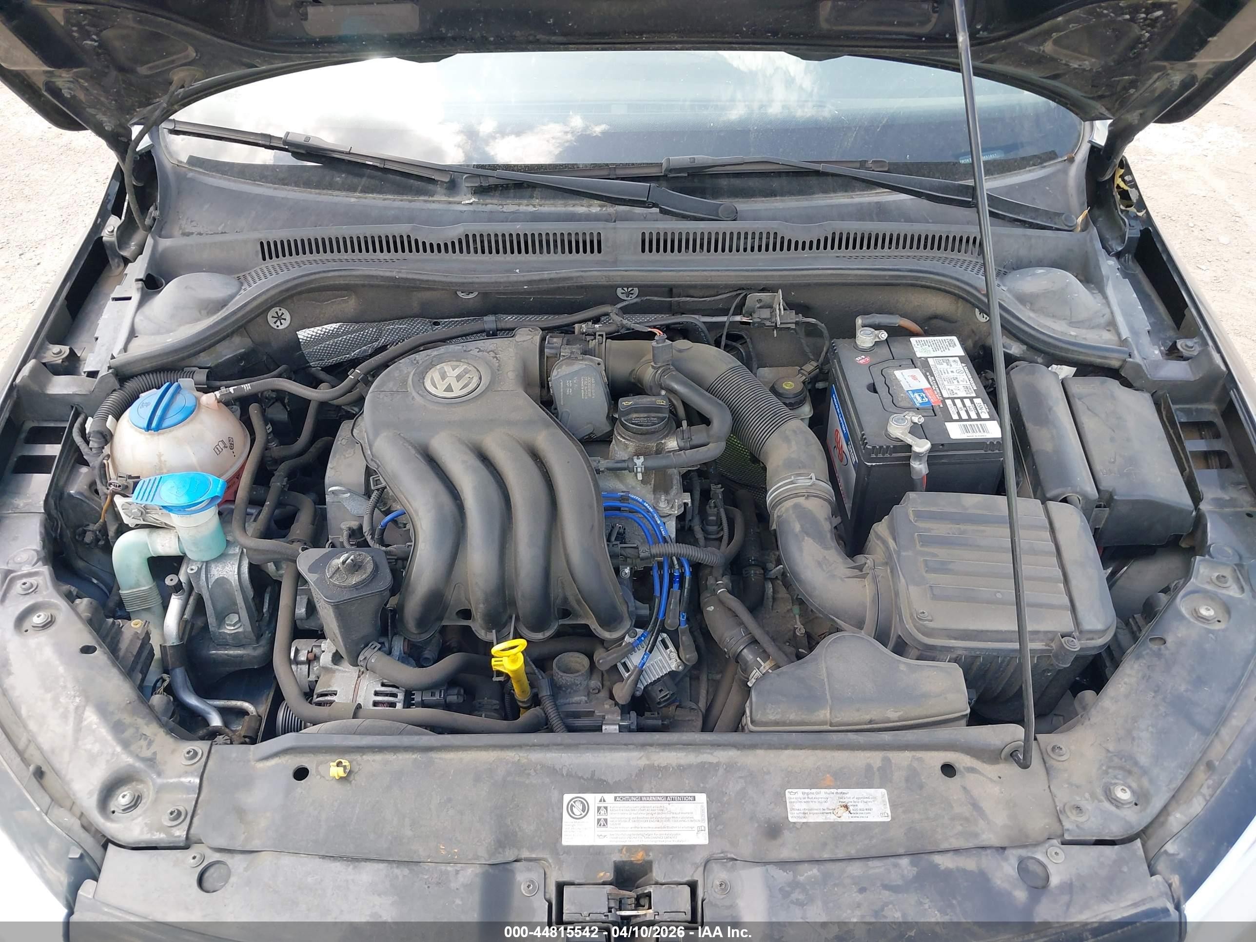 2014 Volkswagen Jetta 2.0l S Black vin: 3VW2K7AJXEM431836