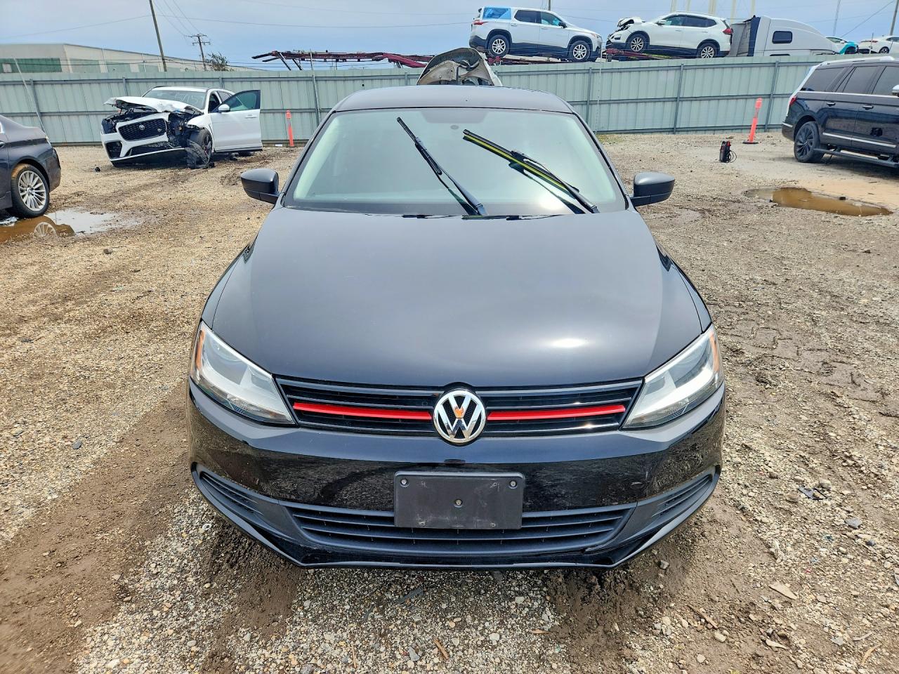 2014 Volkswagen Jetta Base Black vin: 3VW2K7AJXEM441896