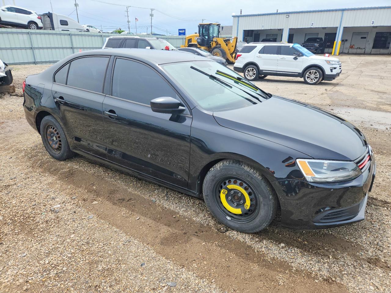 2014 Volkswagen Jetta Base Black vin: 3VW2K7AJXEM441896