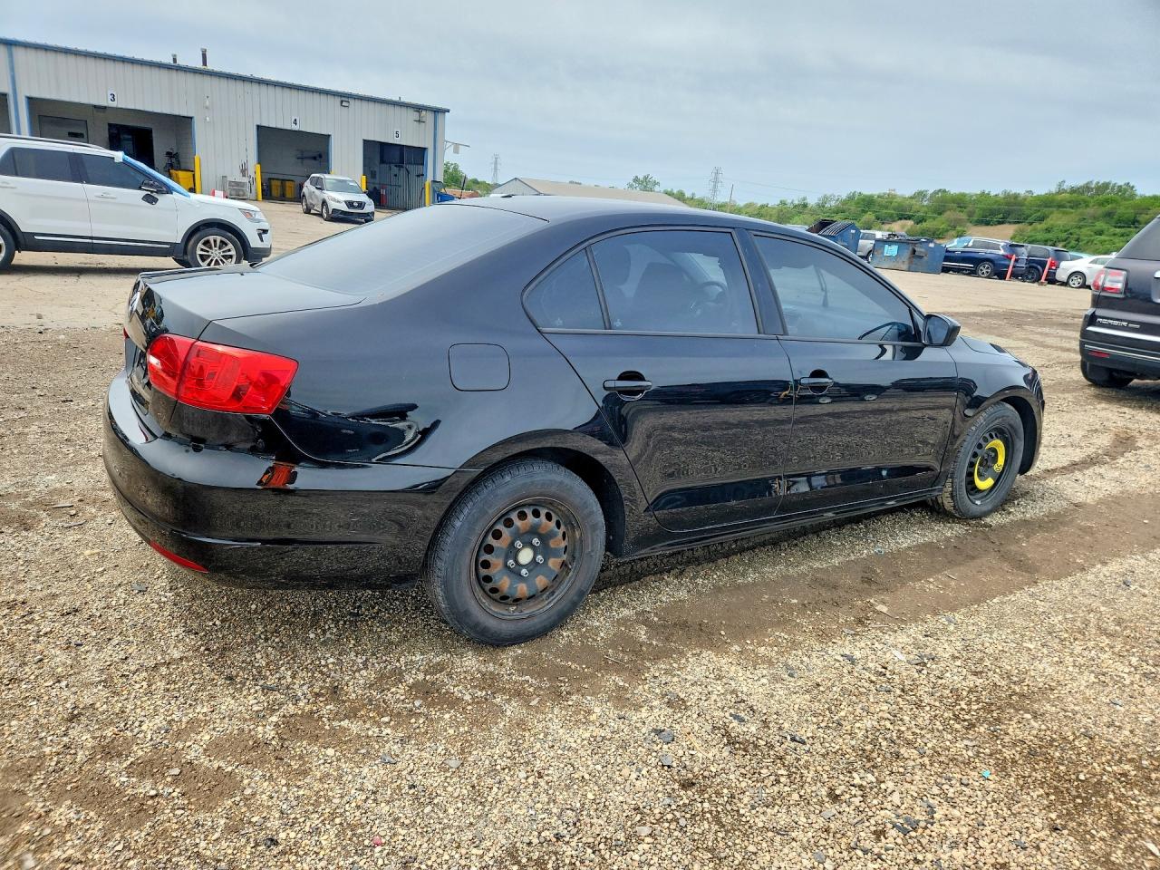 2014 Volkswagen Jetta Base Black vin: 3VW2K7AJXEM441896