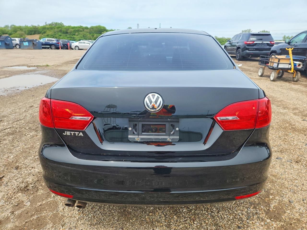 2014 Volkswagen Jetta Base Black vin: 3VW2K7AJXEM441896