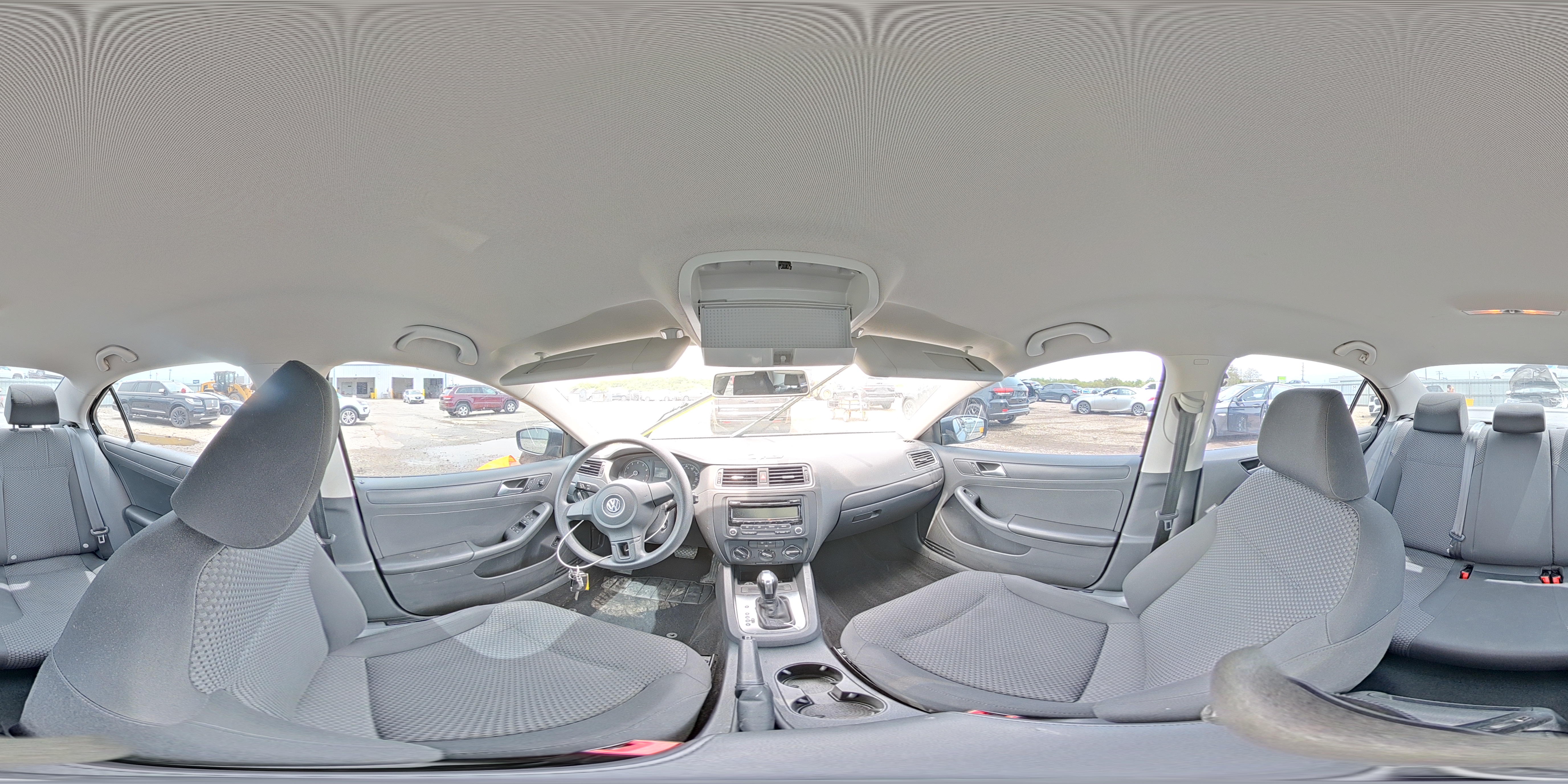 2014 Volkswagen Jetta Base Black vin: 3VW2K7AJXEM441896