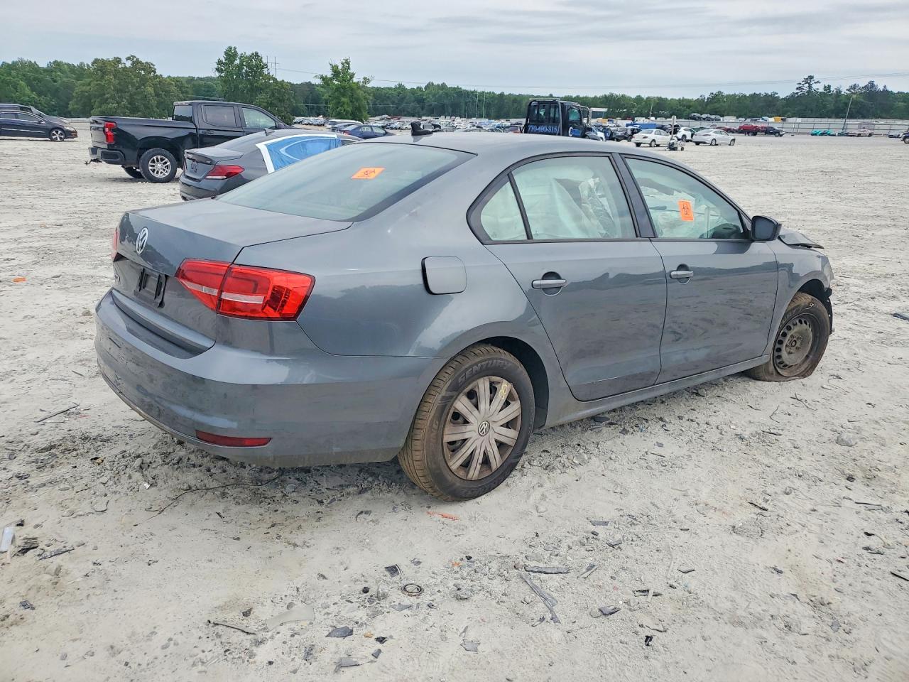 2015 Volkswagen Jetta Base Gray vin: 3VW2K7AJXFM294724