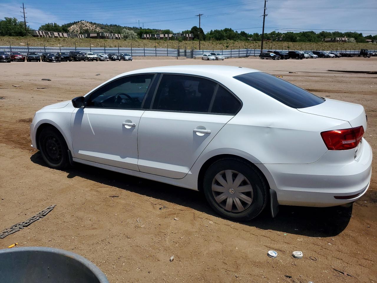 2015 Volkswagen Jetta Base White vin: 3VW2K7AJXFM297722