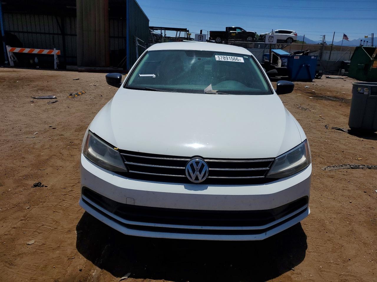 2015 Volkswagen Jetta Base White vin: 3VW2K7AJXFM297722