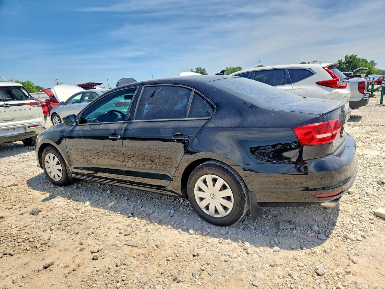 2015 Volkswagen Jetta Base Черный vin: 3VW2K7AJXFM299793
