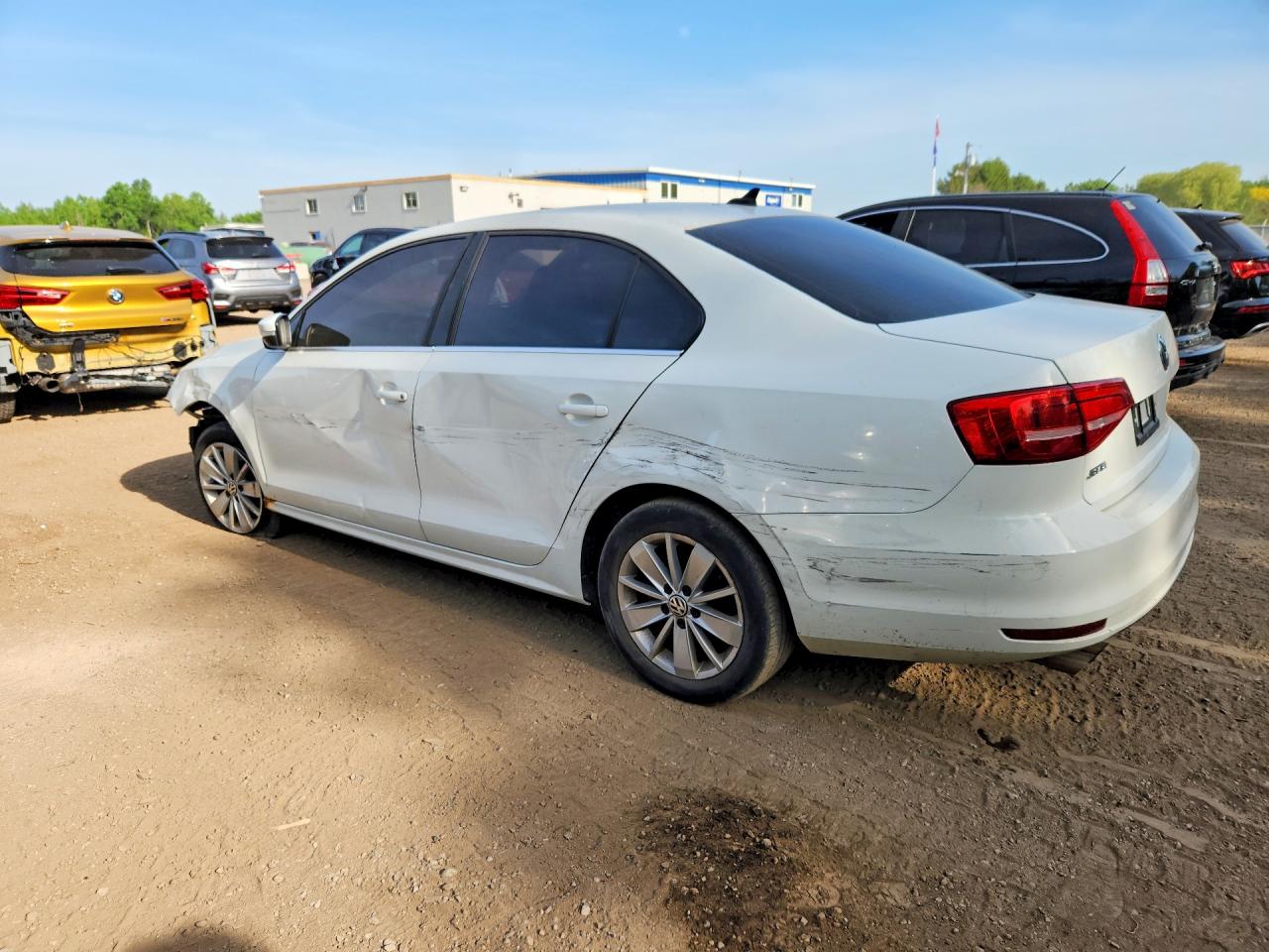 2015 Volkswagen Jetta Base White vin: 3VW2K7AJXFM308668