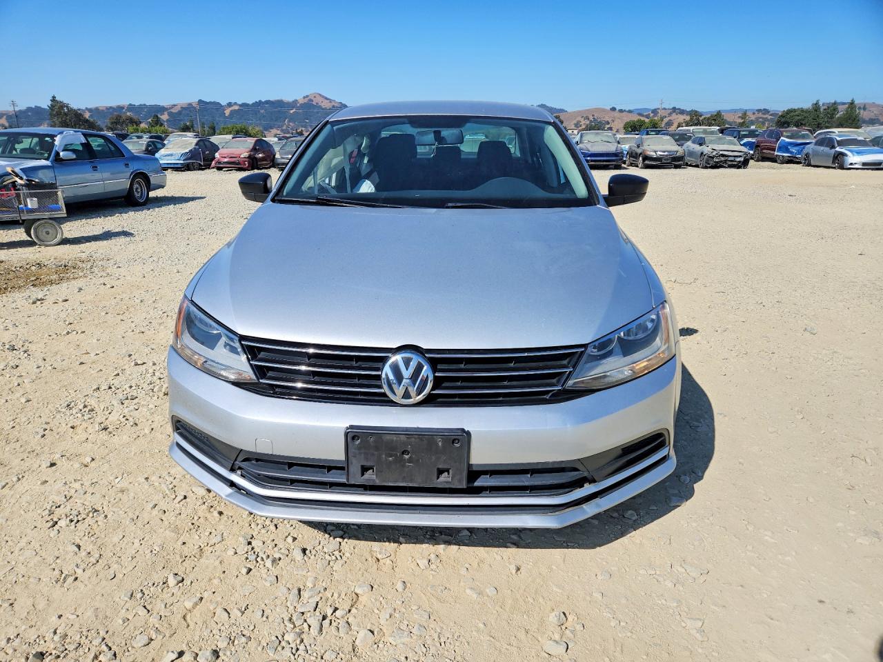 2015 Volkswagen Jetta Base Silver vin: 3VW2K7AJXFM334414