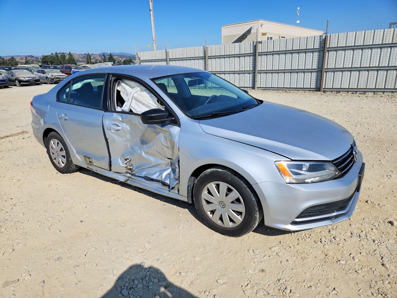 2015 Volkswagen Jetta Base Silver vin: 3VW2K7AJXFM334414