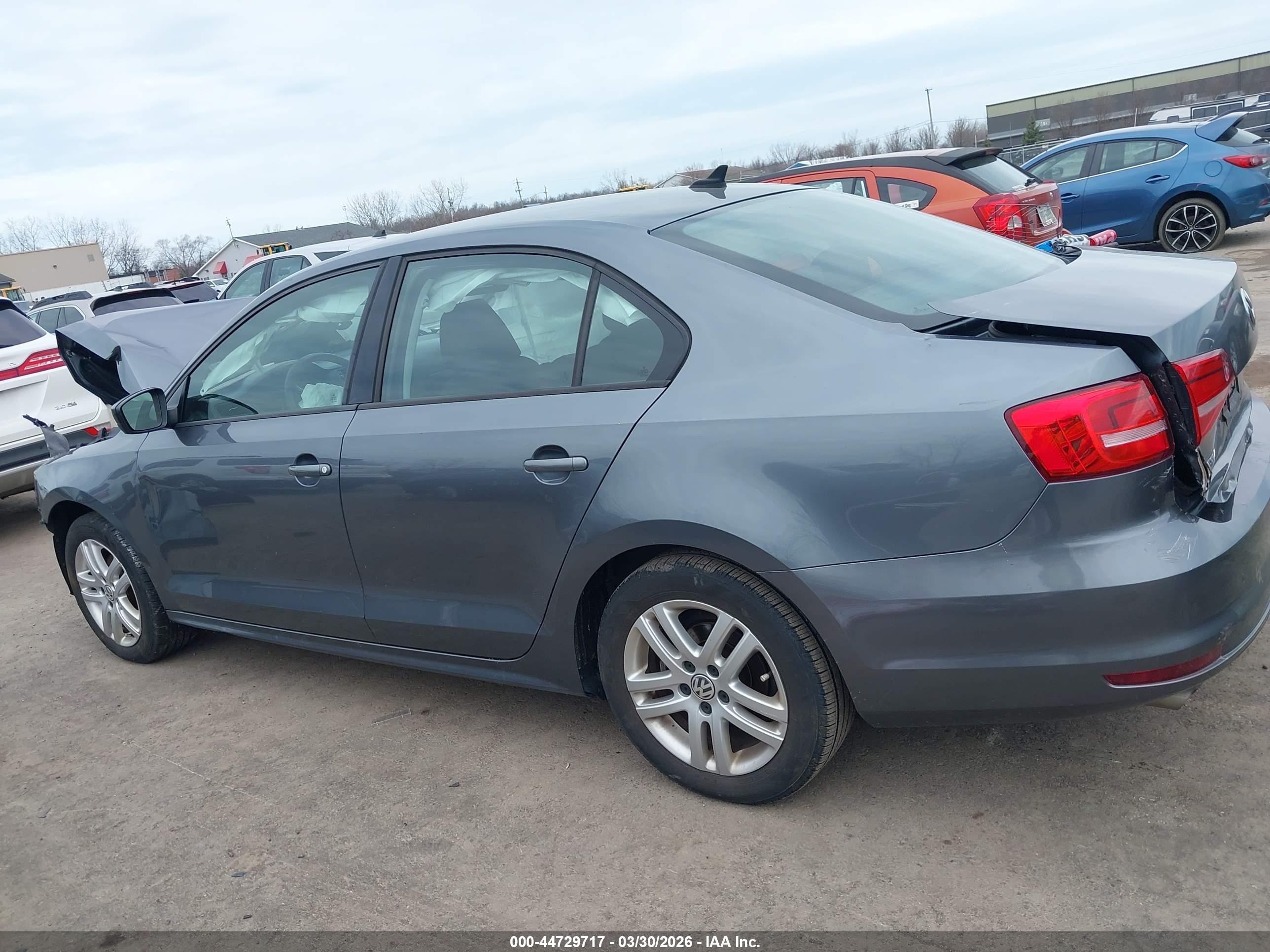 2015 Volkswagen Jetta 2.0l S Gray vin: 3VW2K7AJXFM352167