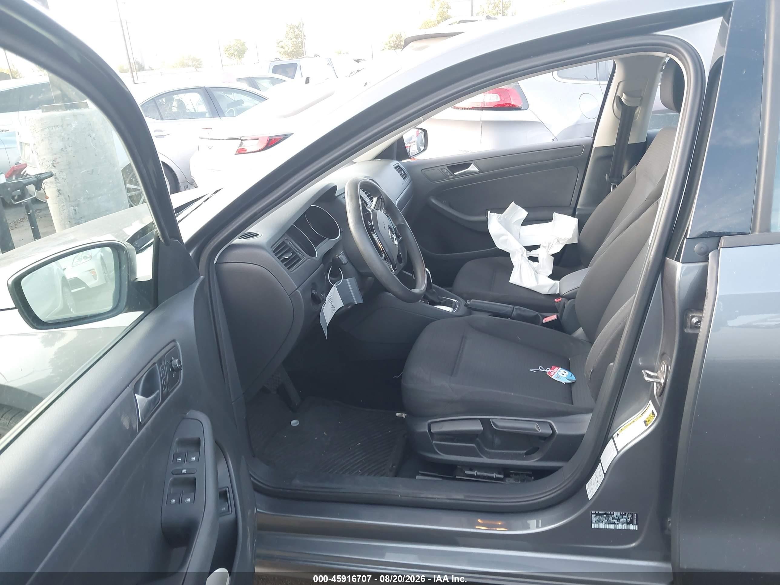 2015 Volkswagen Jetta 2.0l S Gray vin: 3VW2K7AJXFM412612