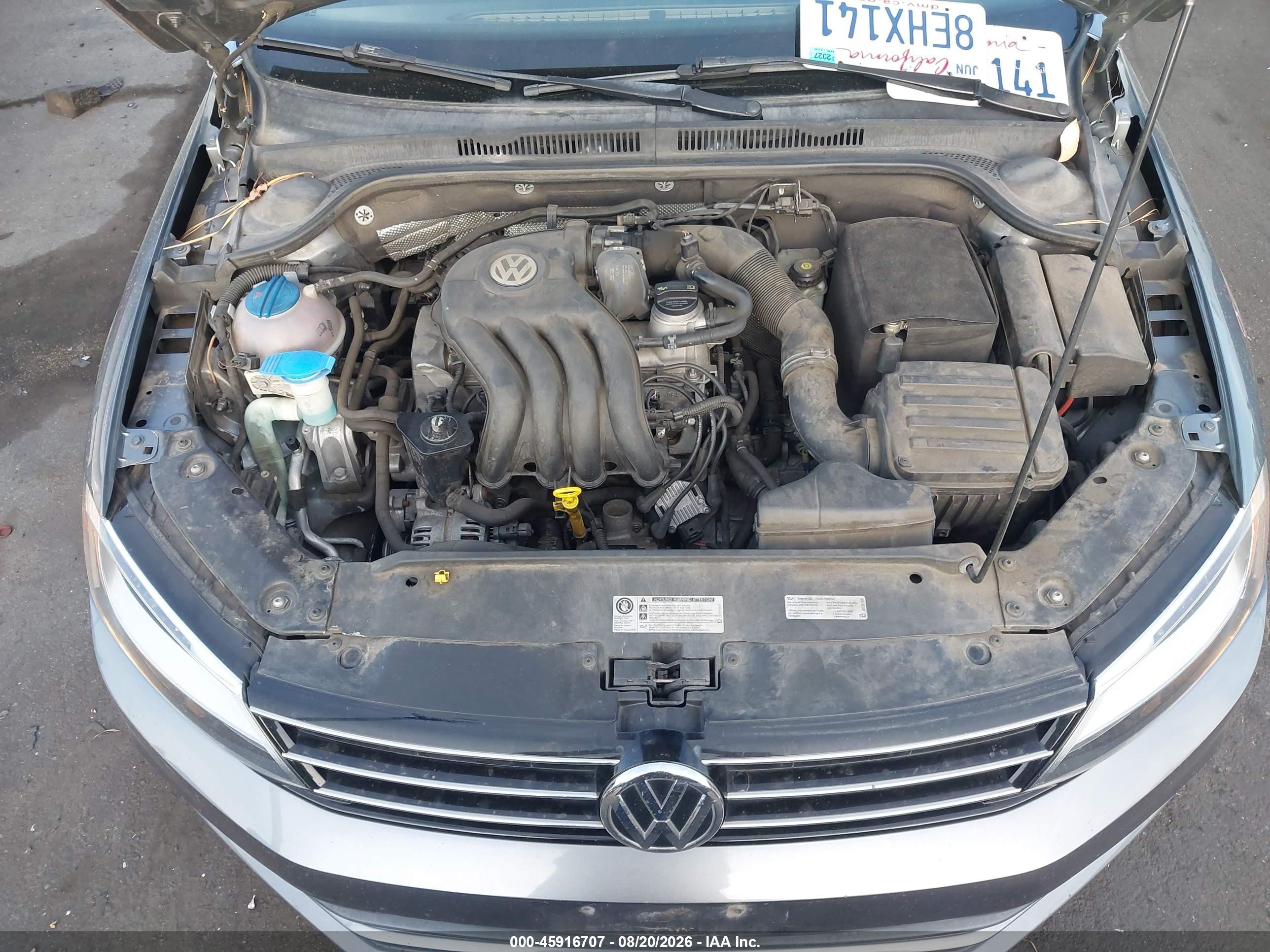 2015 Volkswagen Jetta 2.0l S Gray vin: 3VW2K7AJXFM412612
