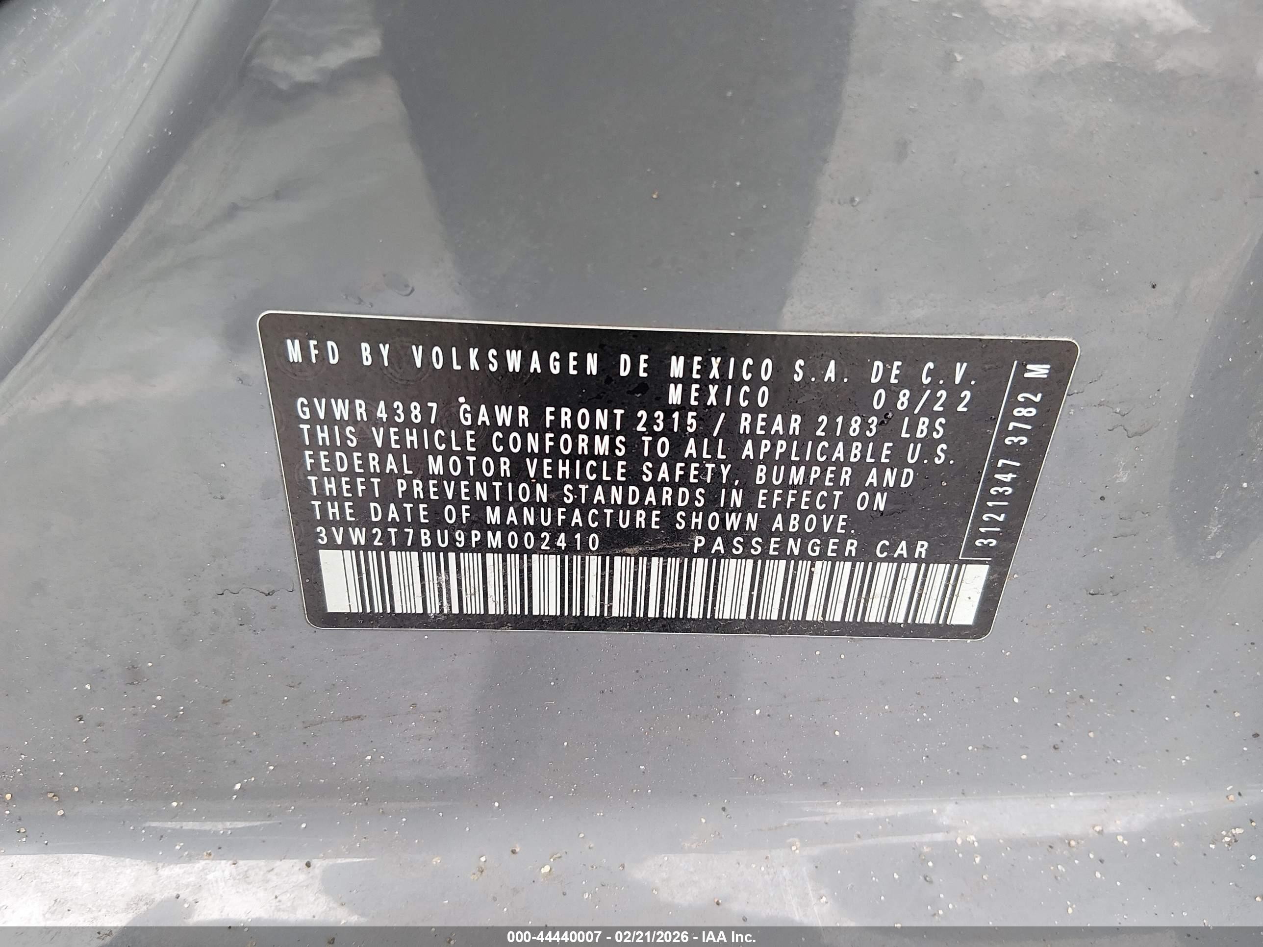 2023 Volkswagen Jetta Gli 2.0t Autobahn Gray vin: 3VW2T7BU9PM002410