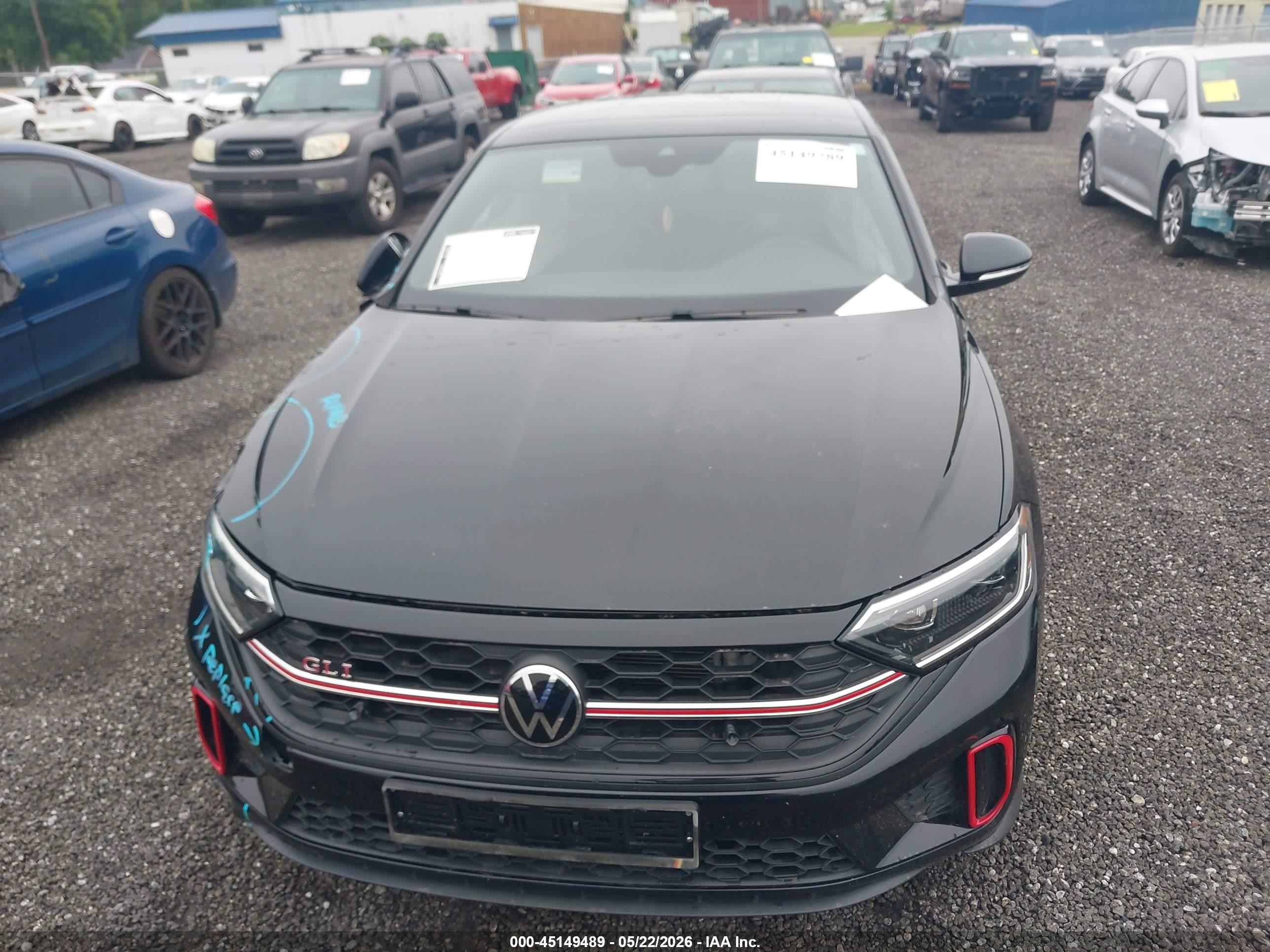 2022 Volkswagen Jetta Gli 2.0t Autobahn Черный vin: 3VW2T7BUXNM028608