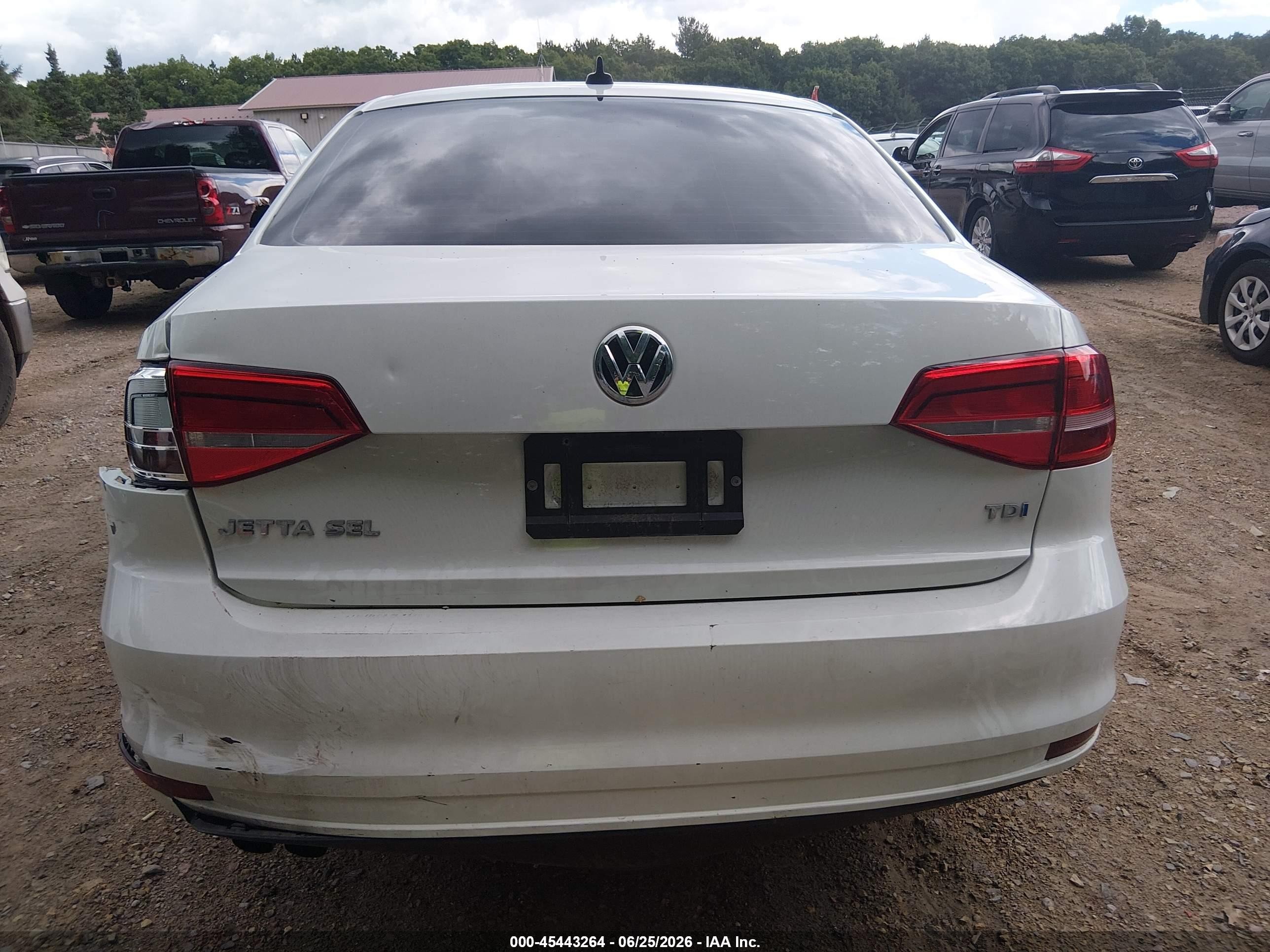 2015 Volkswagen Jetta 2.0l Tdi Sel White vin: 3VW3A7AJ0FM333456