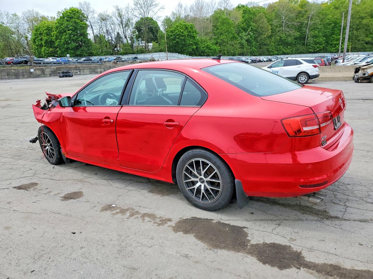 2015 Volkswagen Jetta Tdi Red vin: 3VW3A7AJ2FM318988