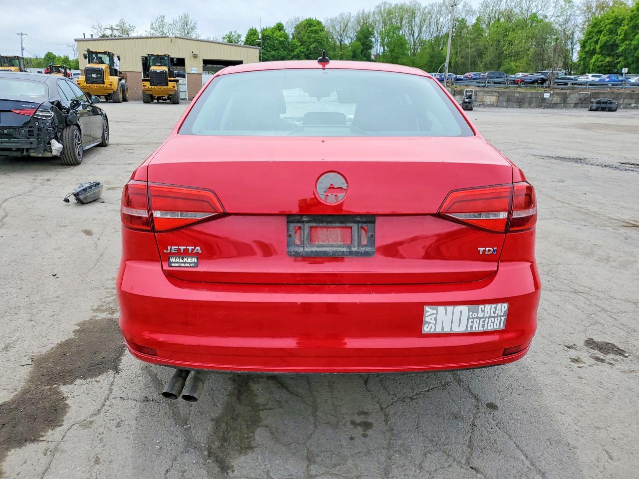 2015 Volkswagen Jetta Tdi Red vin: 3VW3A7AJ2FM318988
