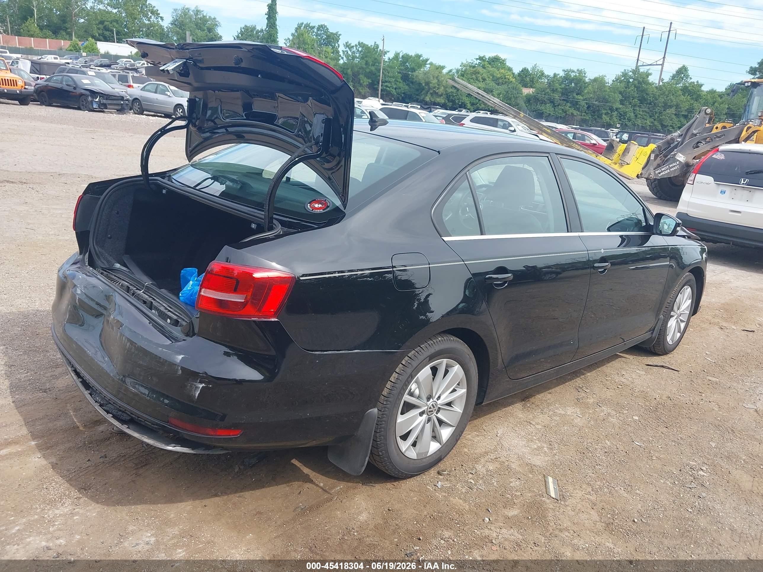 2015 Volkswagen Jetta 2.0l Tdi Se Черный vin: 3VW3A7AJ2FM320188