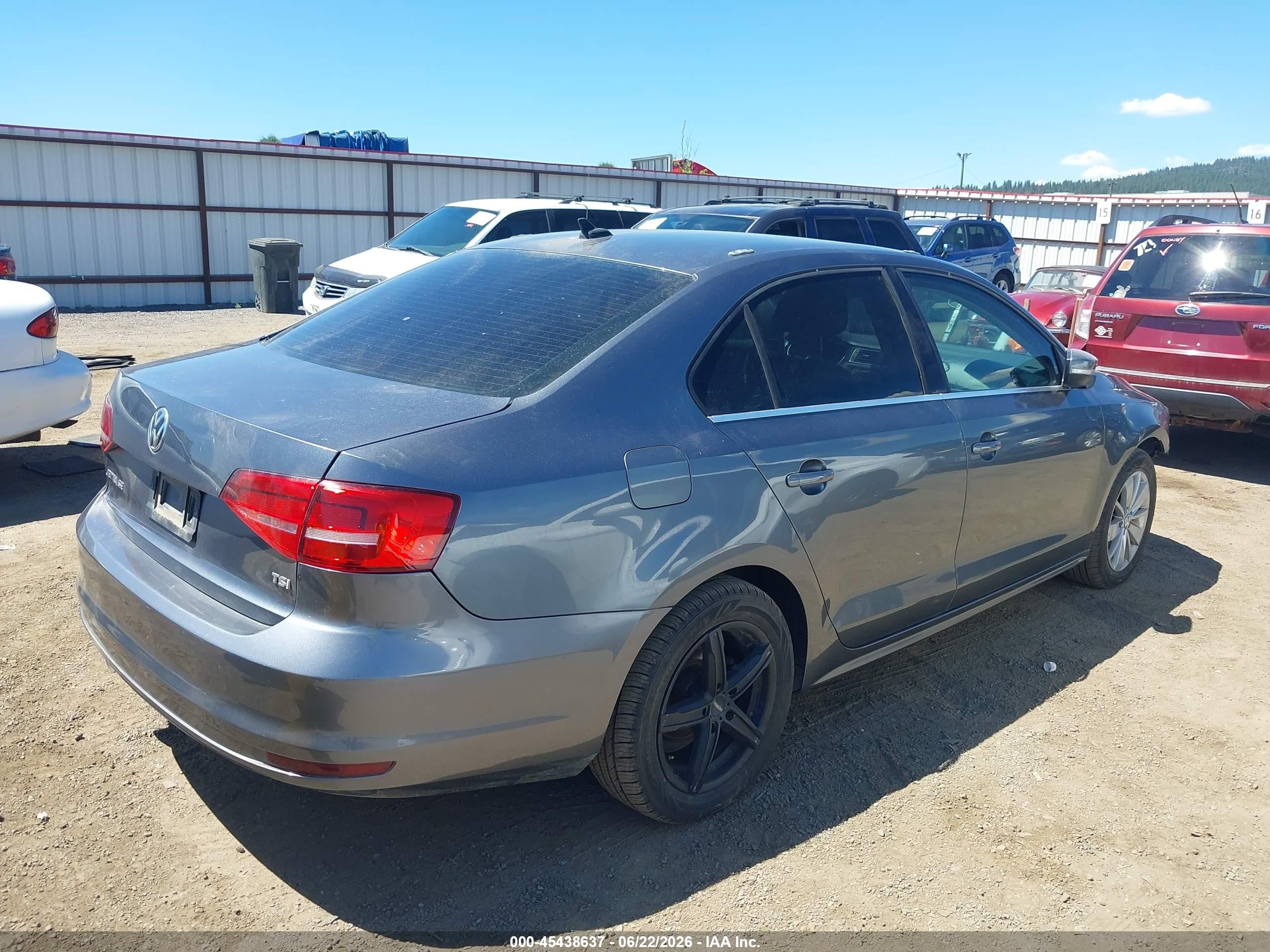 2015 Volkswagen Jetta 2.0l Tdi Se Gray vin: 3VW3A7AJ5FM211949