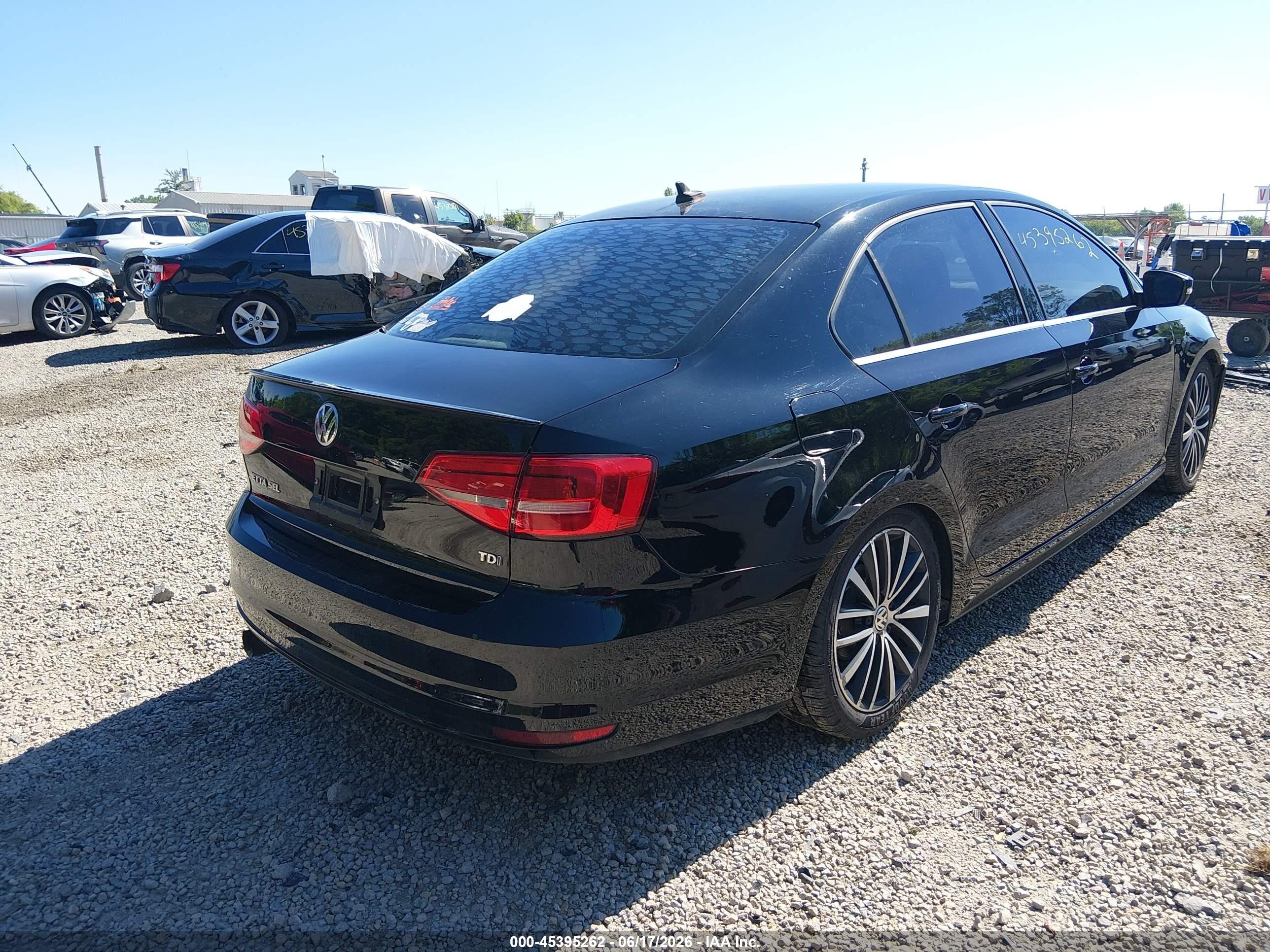 2015 Volkswagen Jetta 2.0l Tdi Sel Black vin: 3VW3A7AJ5FM337521