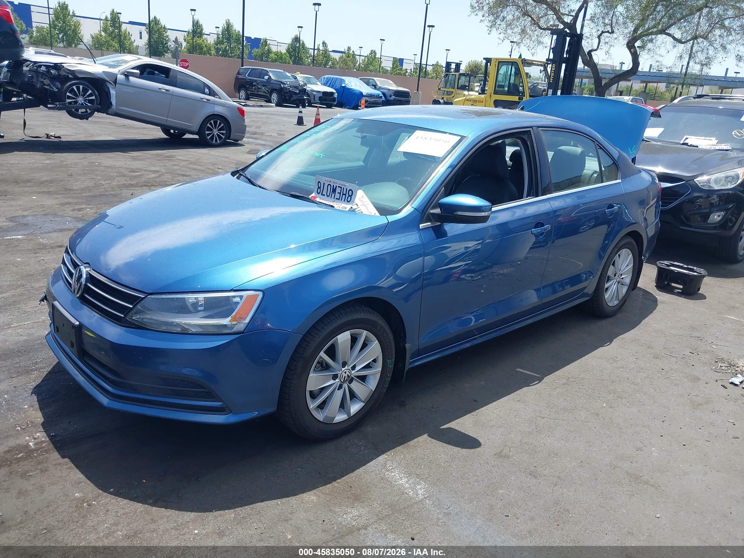2015 Volkswagen Jetta 2.0l Tdi Se Синий vin: 3VW3A7AJ5FM425064