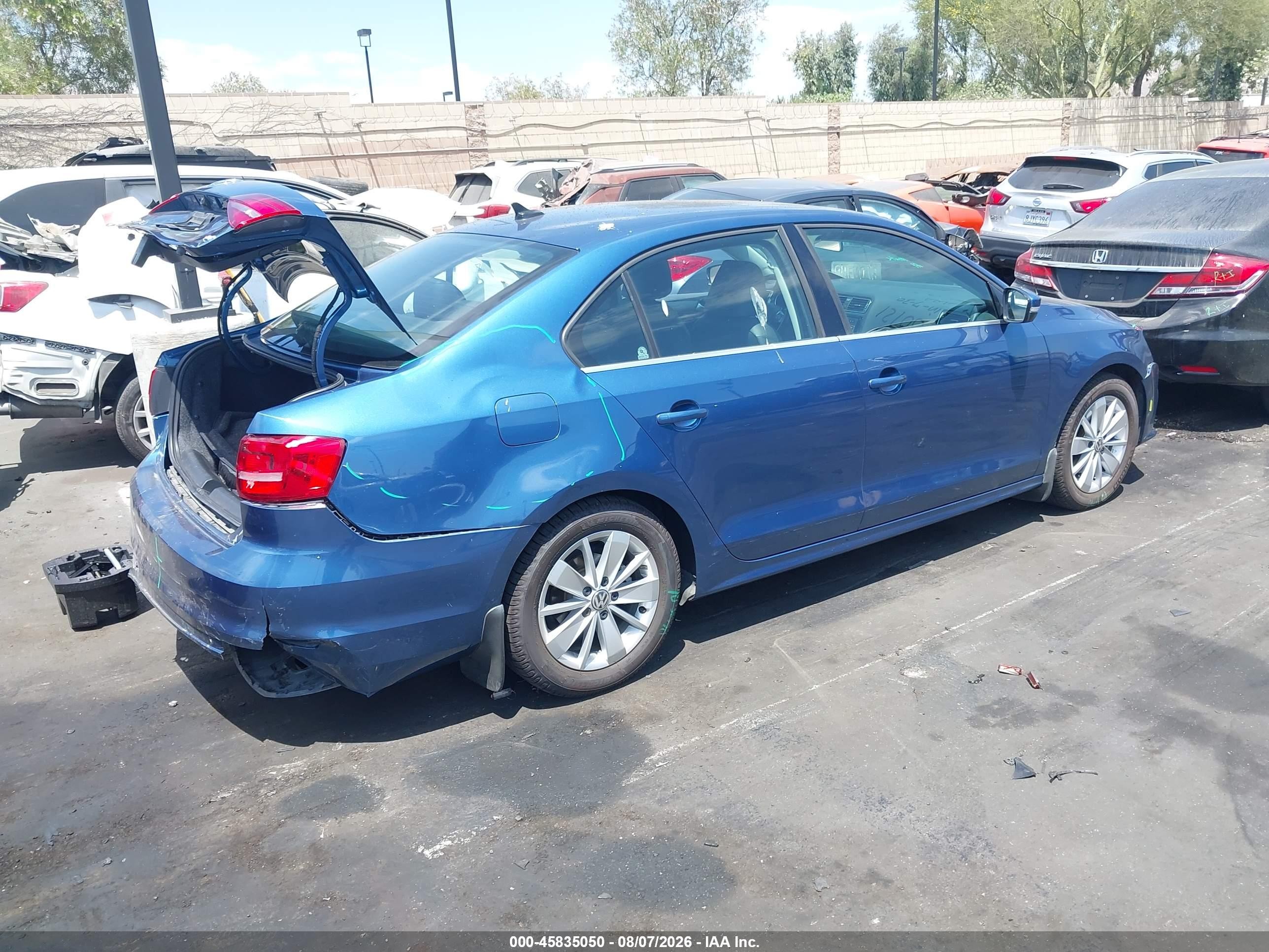 2015 Volkswagen Jetta 2.0l Tdi Se Синий vin: 3VW3A7AJ5FM425064