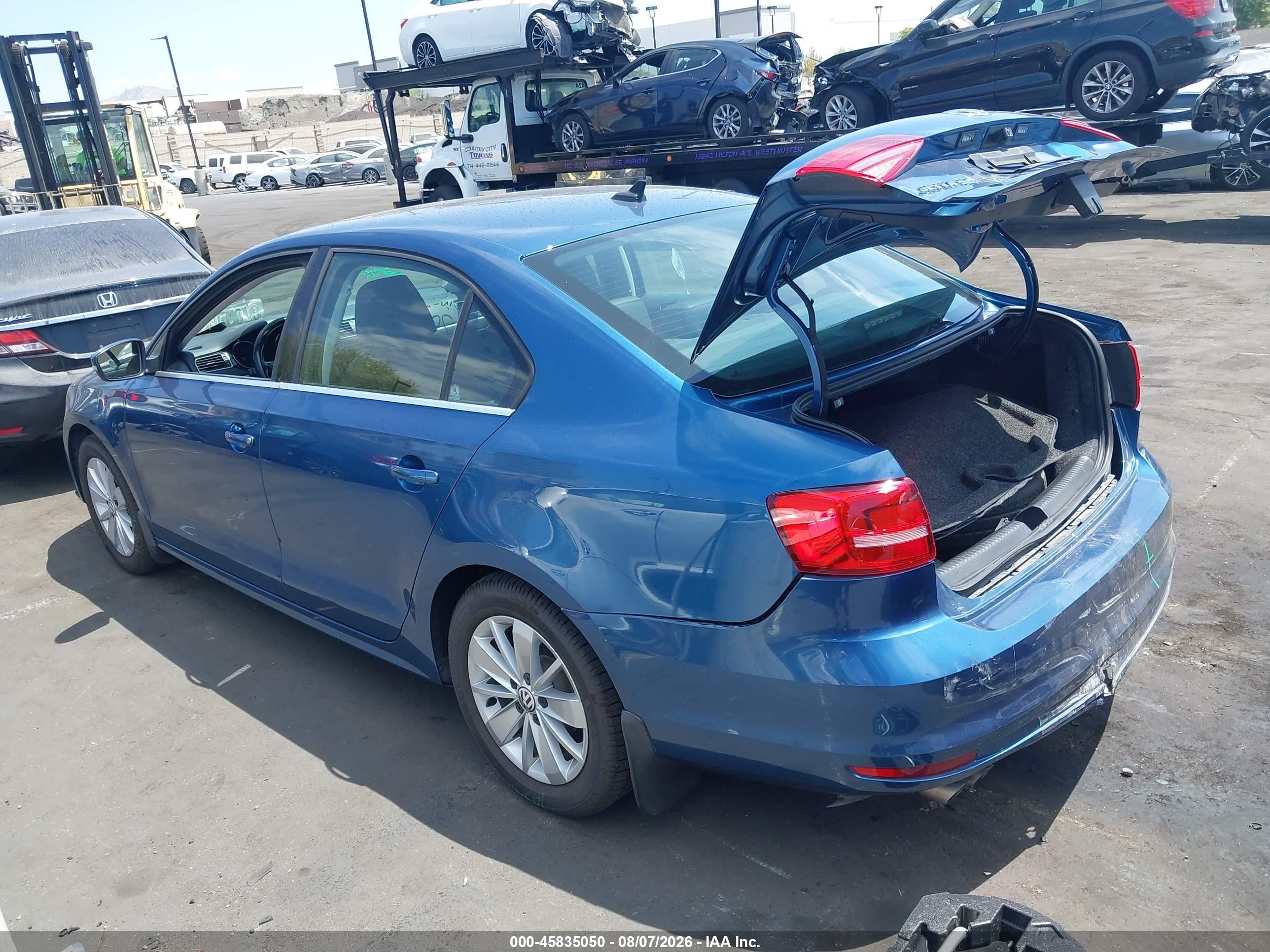 2015 Volkswagen Jetta 2.0l Tdi Se Синий vin: 3VW3A7AJ5FM425064